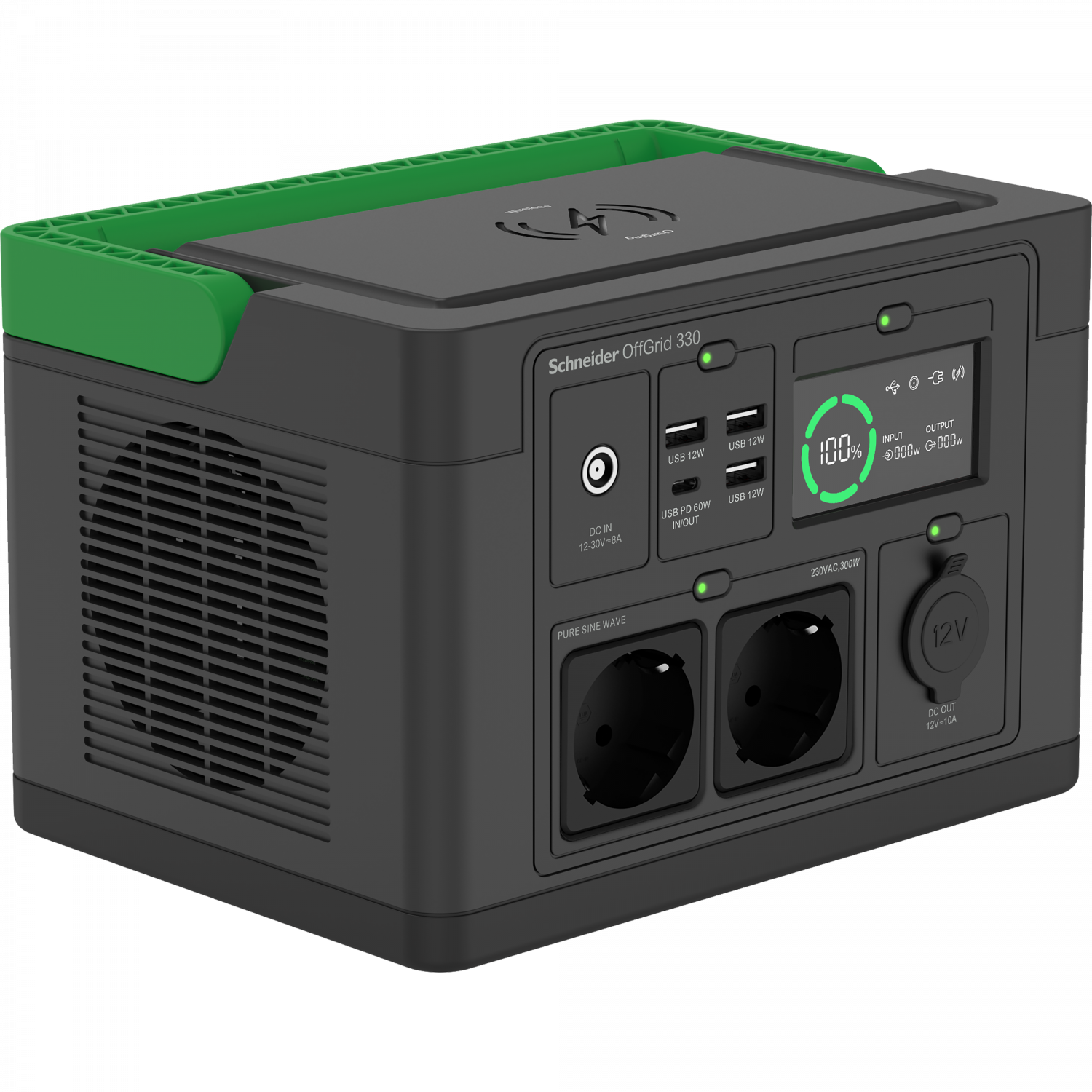 Schneider OffGrid 330, Station Electrique Portable, 230V, 332Wh Lithium-ion, LCD