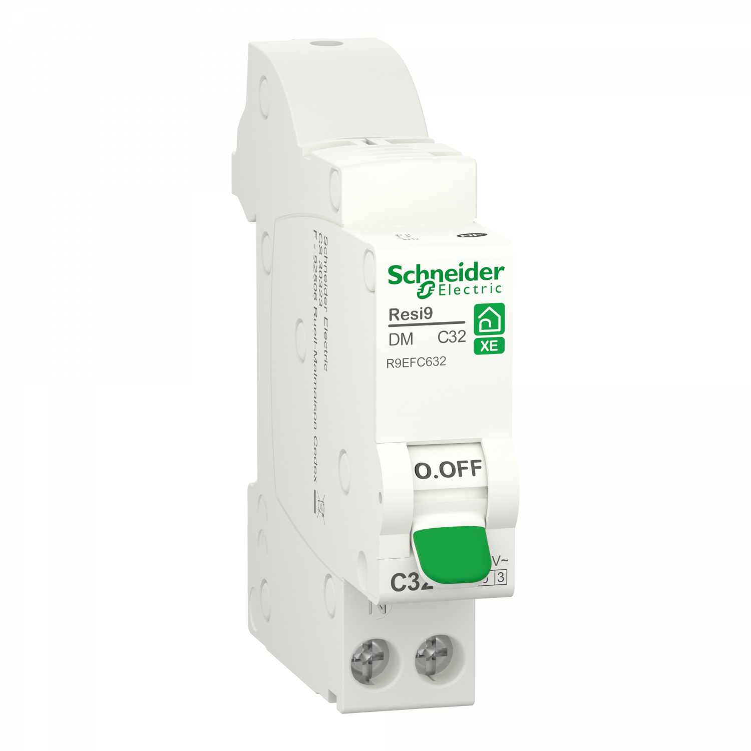 Resi9 XE - disjoncteur modulaire - 1P+N - 32A - courbe C - embrochable