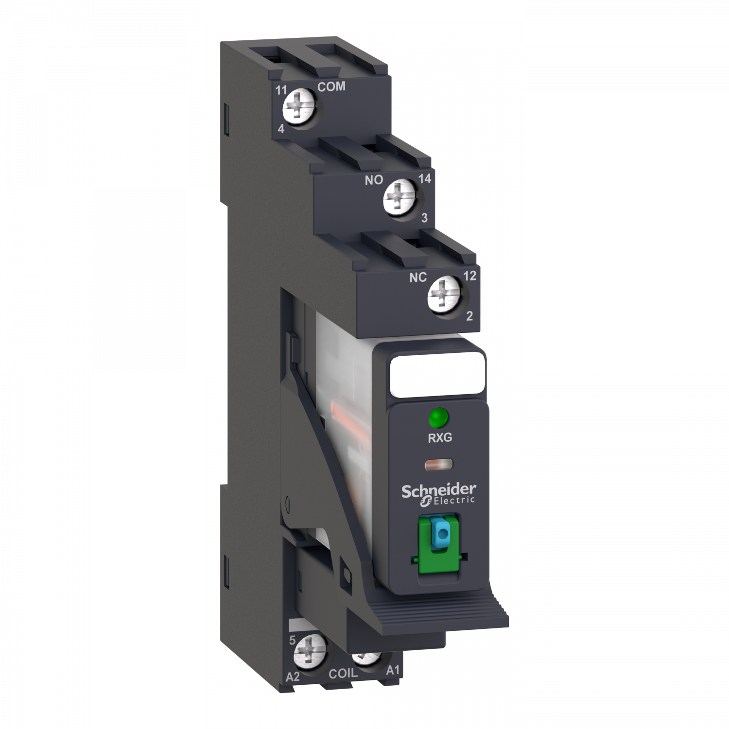 Harmony  RXG - relais embroc monté sur embase - test + DEL - 1OF 10A - 24VDC