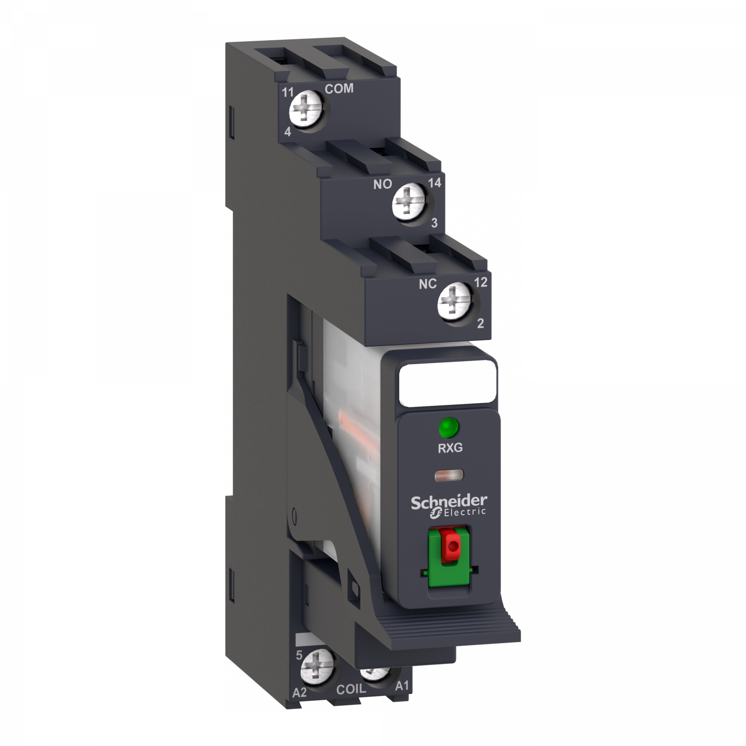 Harmony  RXG - relais embroc monté sur embase - test + DEL - 1OF 10A - 230VAC