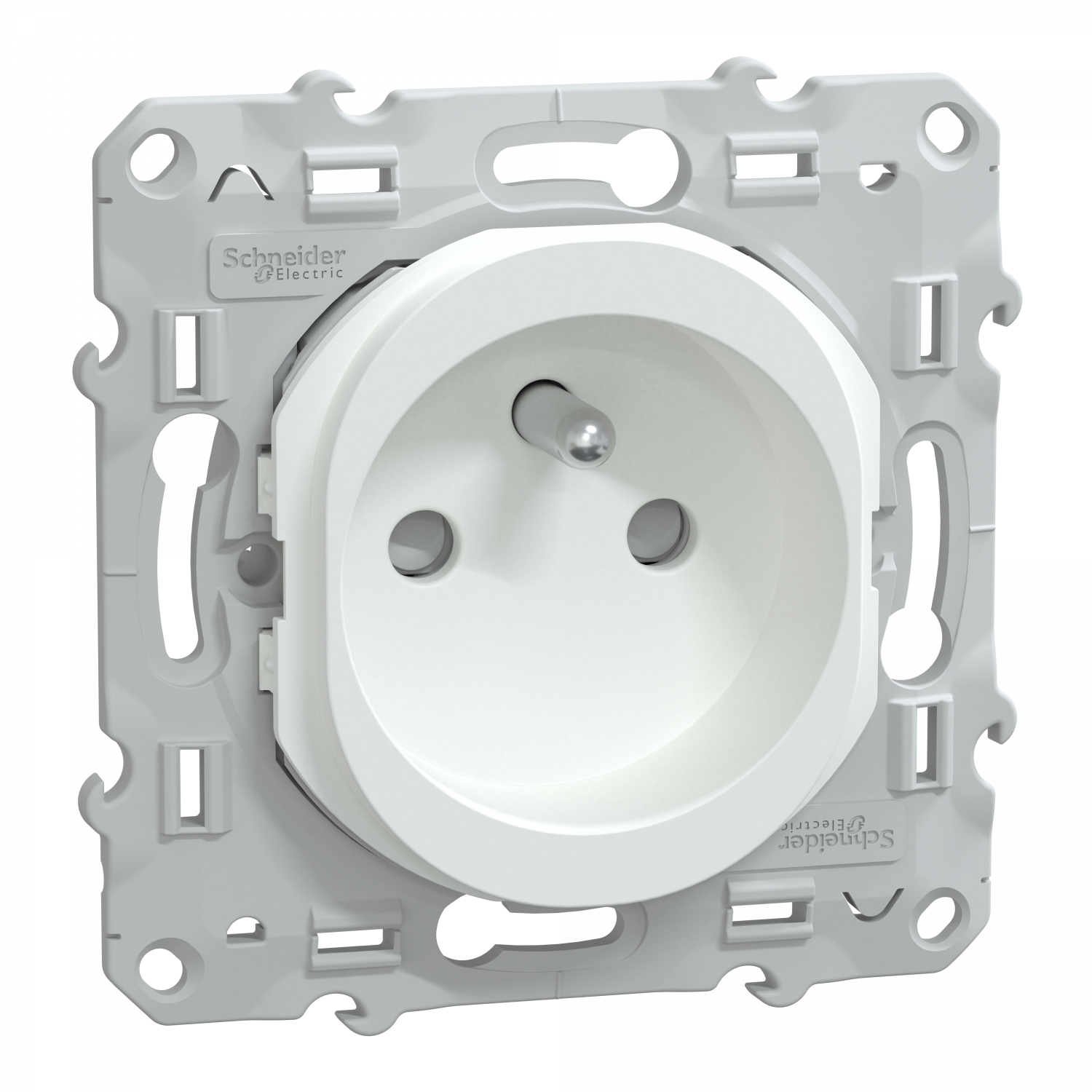 Ovalis - Lot de 108 2P+T à puits S320059 - 16A - Blanc - sans emballage unitaire