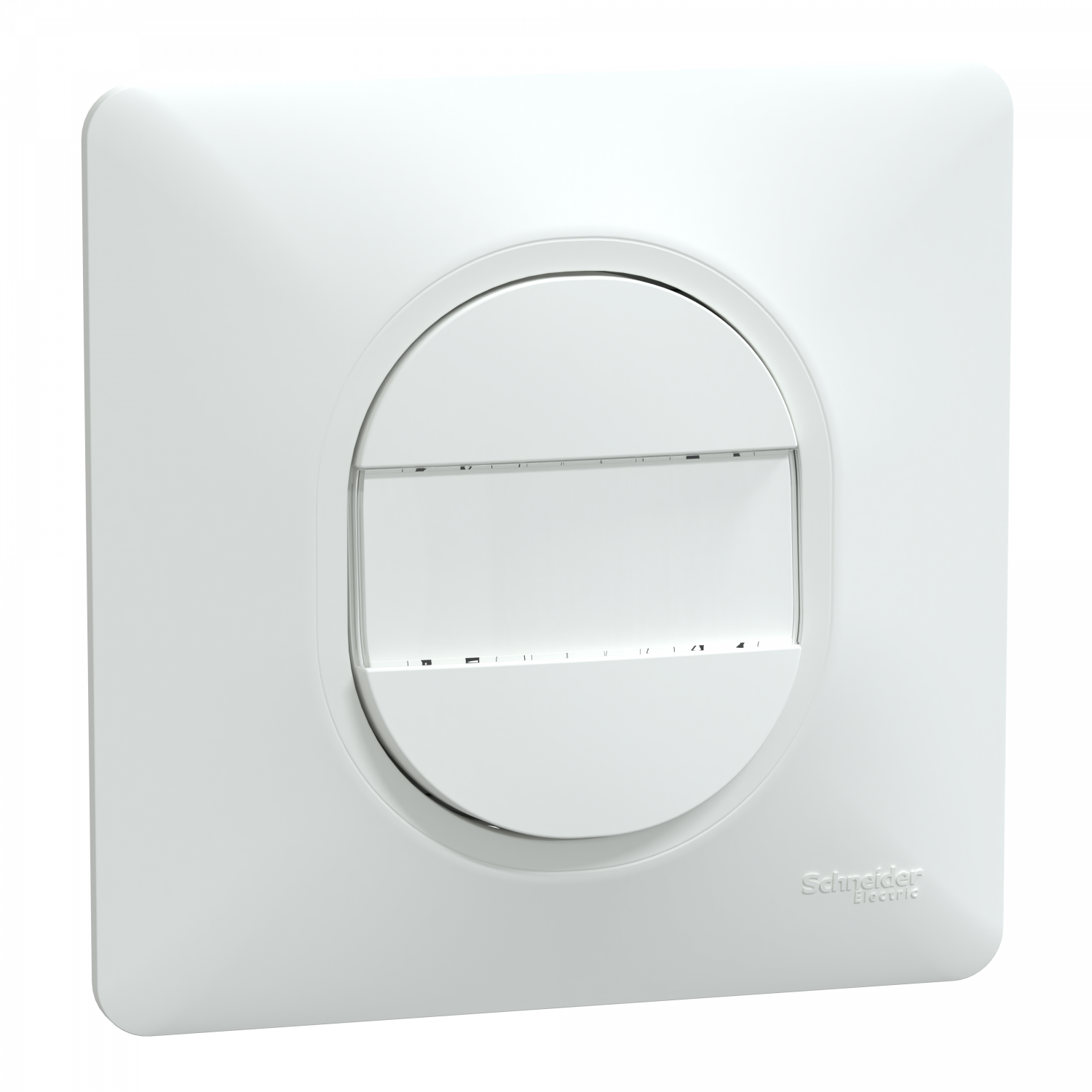 Ovalis - poussoir à fermeture porte-étiquette - 10AX - Blanc - griffes - plaque