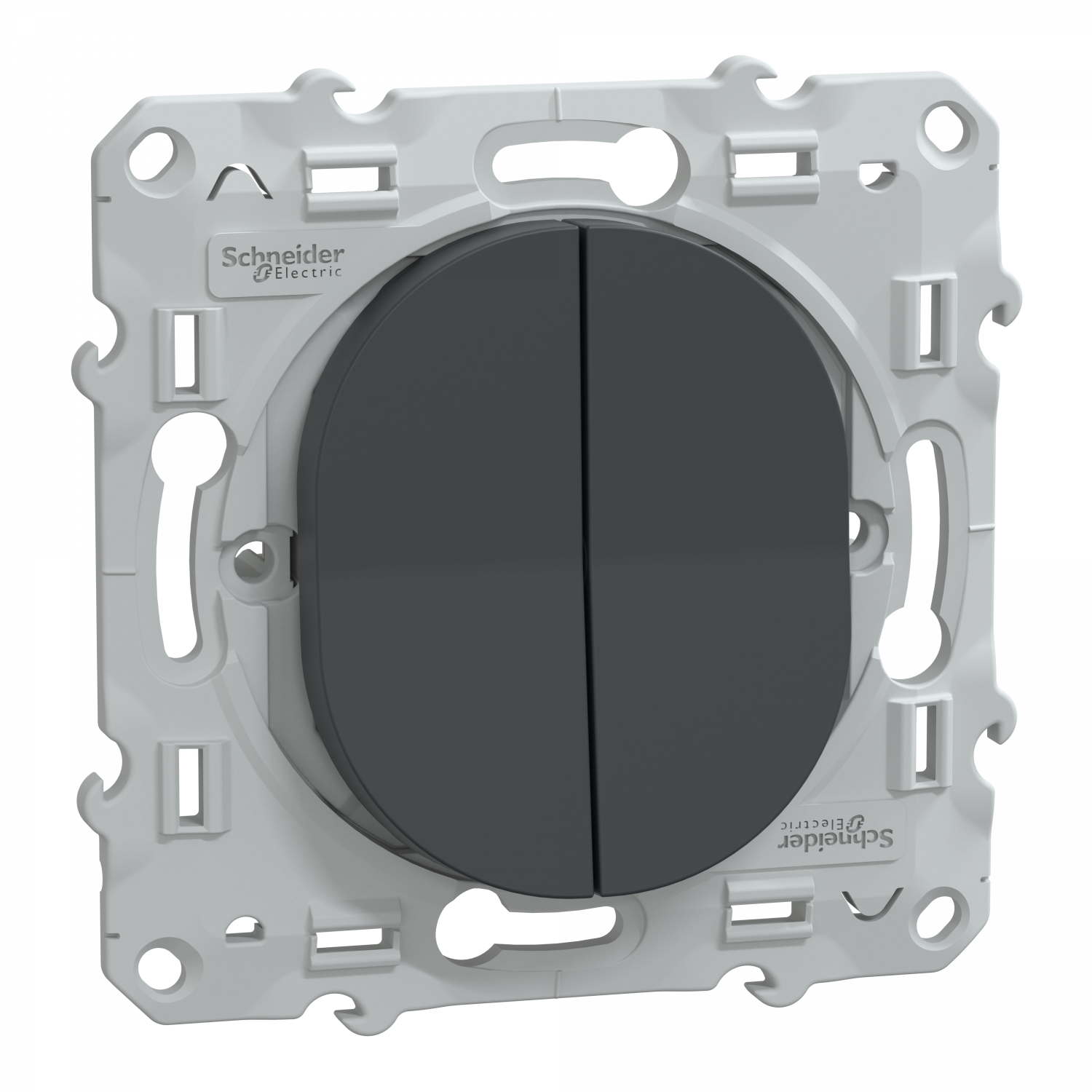 Ovalis - combiné va et vient+poussoir - 10AX - Anthracite