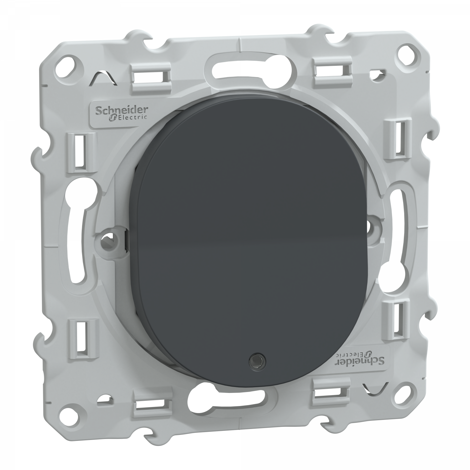 Ovalis - interrupteur va et vient - 10AX - lumineux ou témoin - Anthracite
