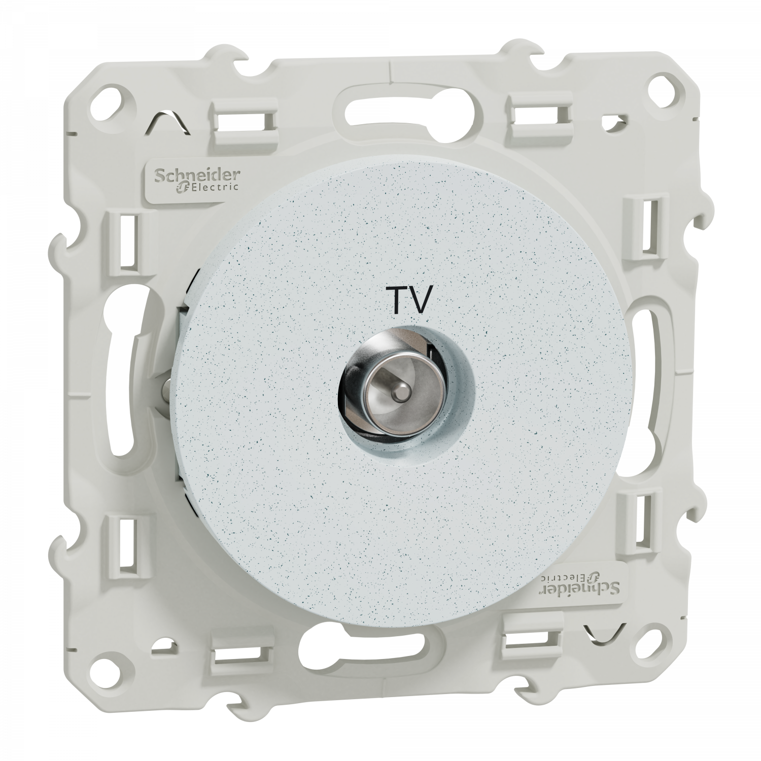 Odace - prise TV simple - blanche Recyclé