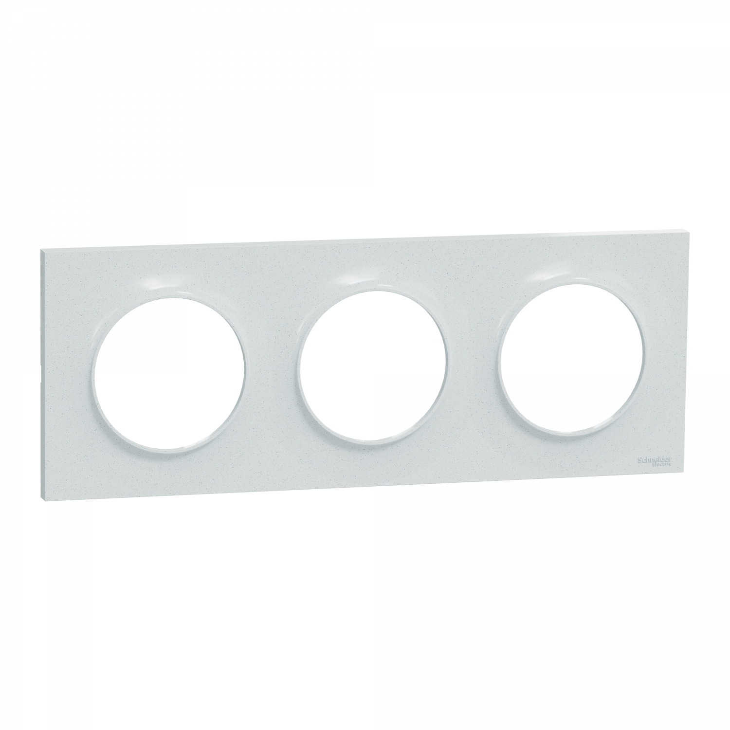 Odace Styl - plaque 3 postes horizontaux ou verticaux entraxe 71mm blanc recyclé