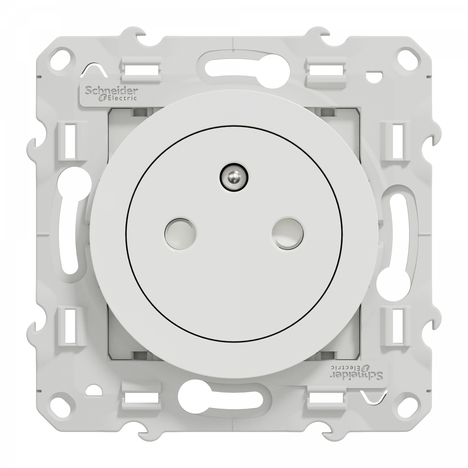 Odace - Lot de 100 prises de courant 2P+T affleurante S520052 - blanc