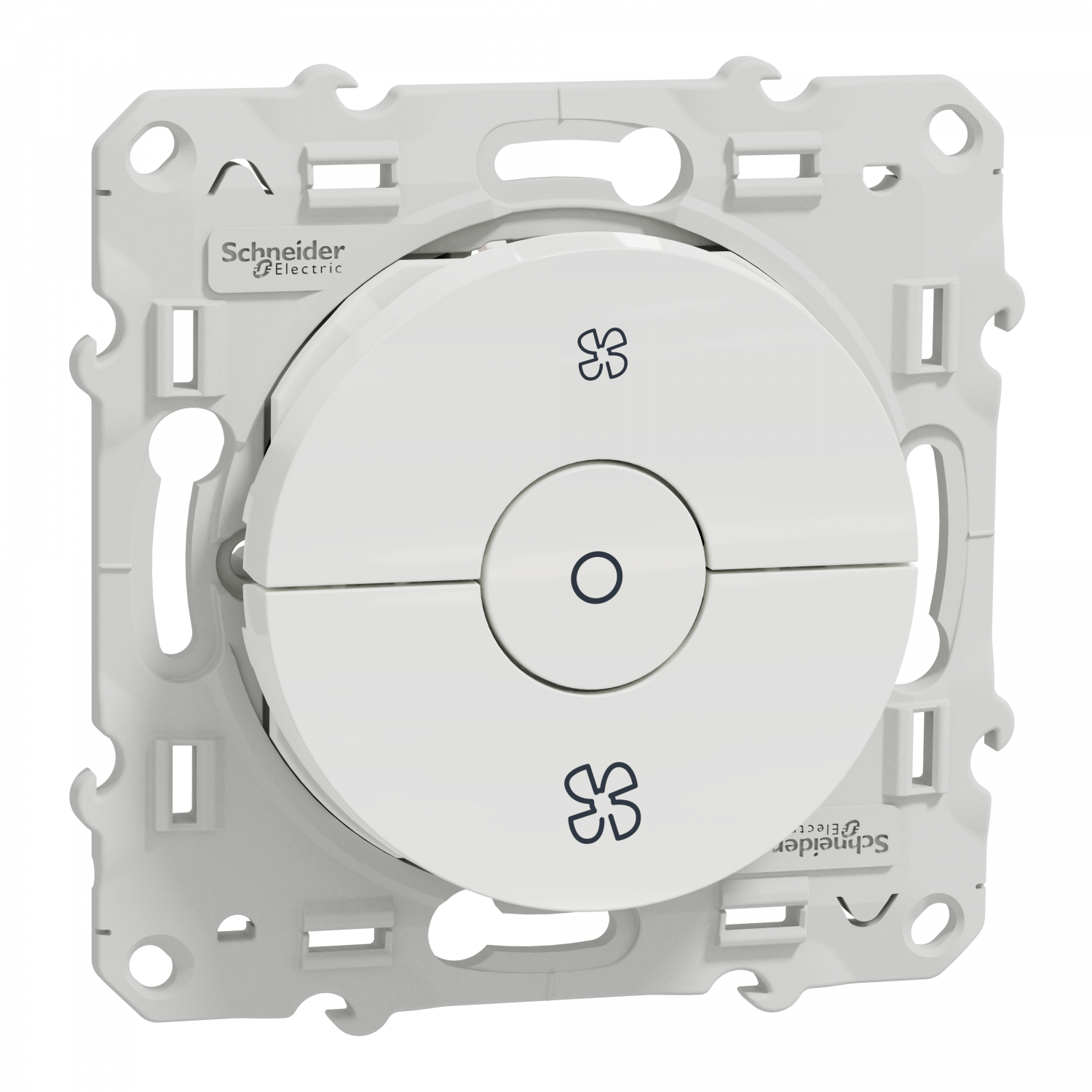 Odace - interrupteur VMC - avec position arrêt - blanc