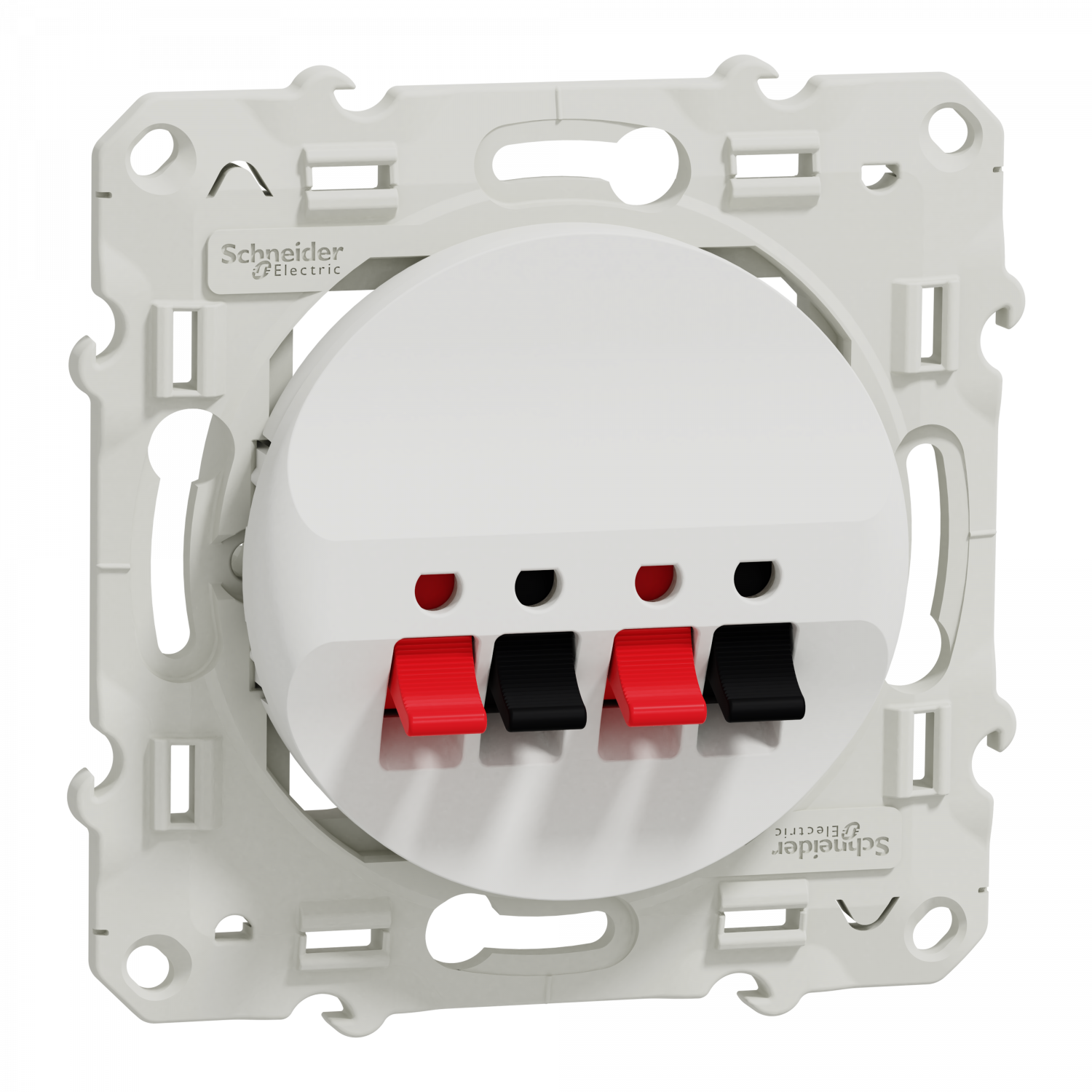 Odace - prise haut-parleurs - blanc - 2 sorties