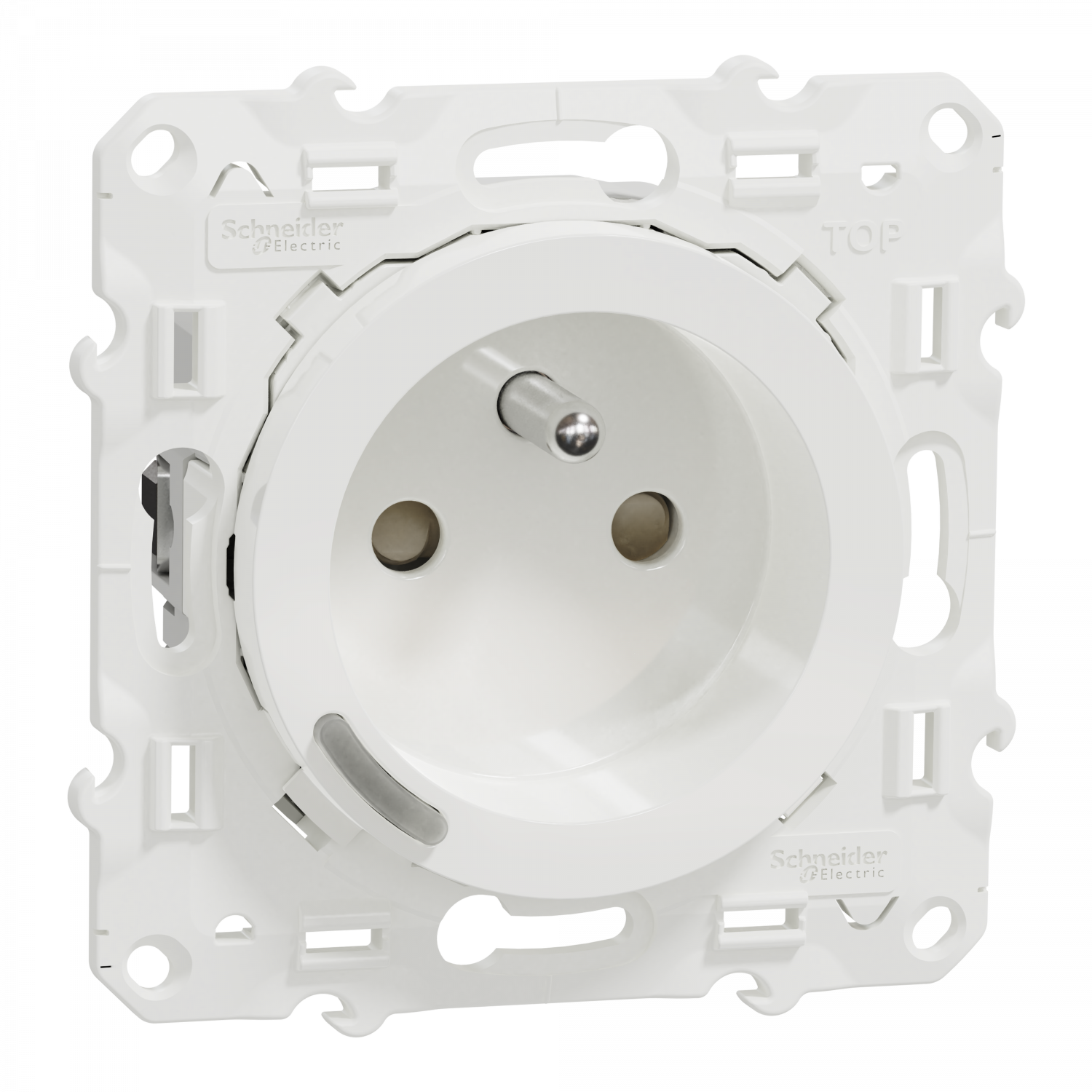 Wiser Odace - Prise 2P+T connectée - 16A  - zigbee - Blanc