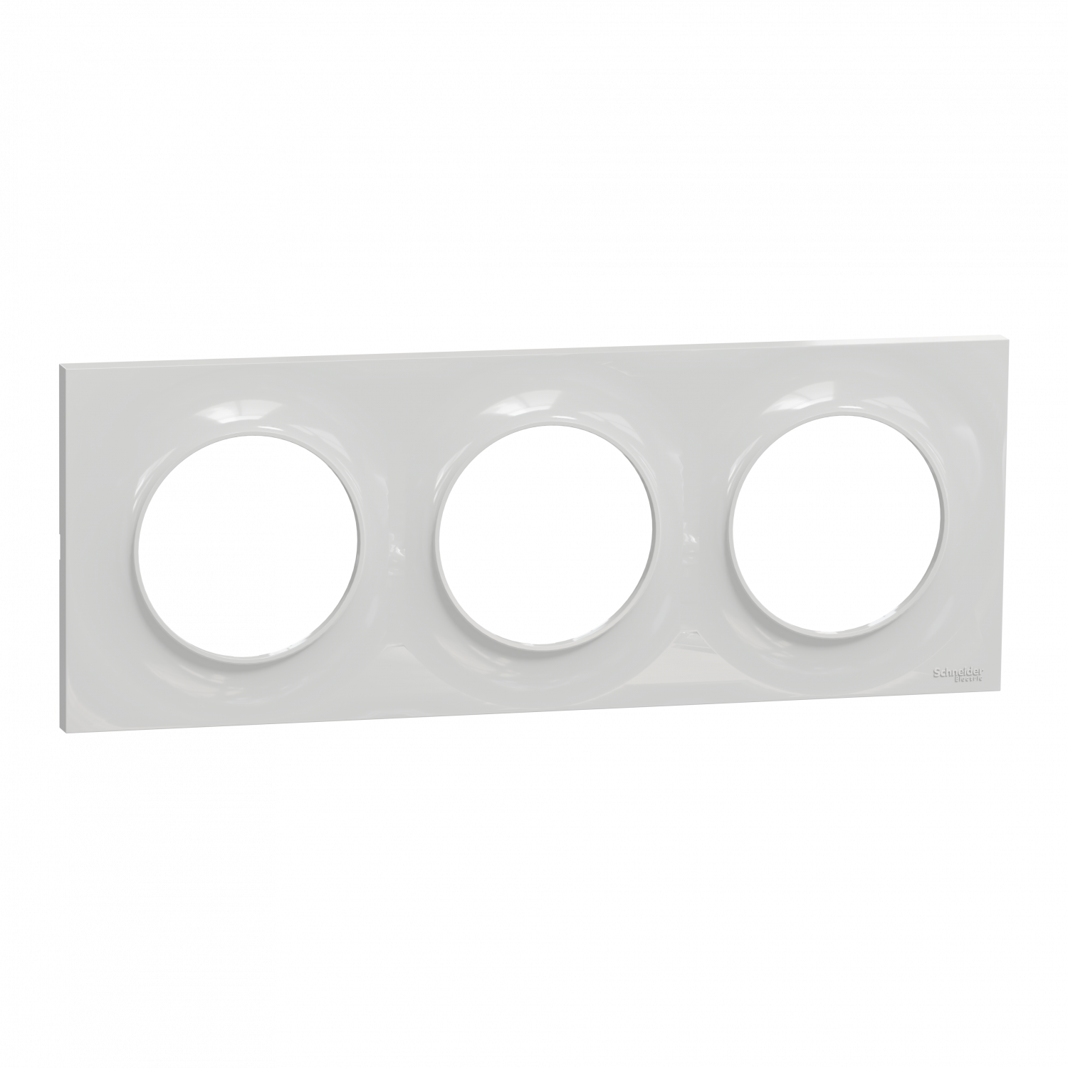 Odace Styl - plaque 3 postes horizontaux ou verticaux entraxe 71mm gris pierre