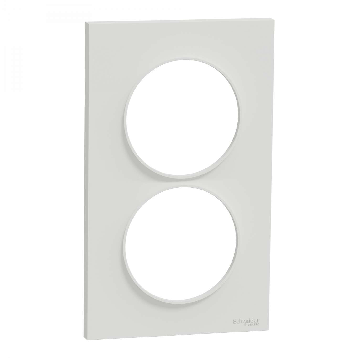 Odace Styl -  plaque 2 postes verticaux entraxe 57mm blanc