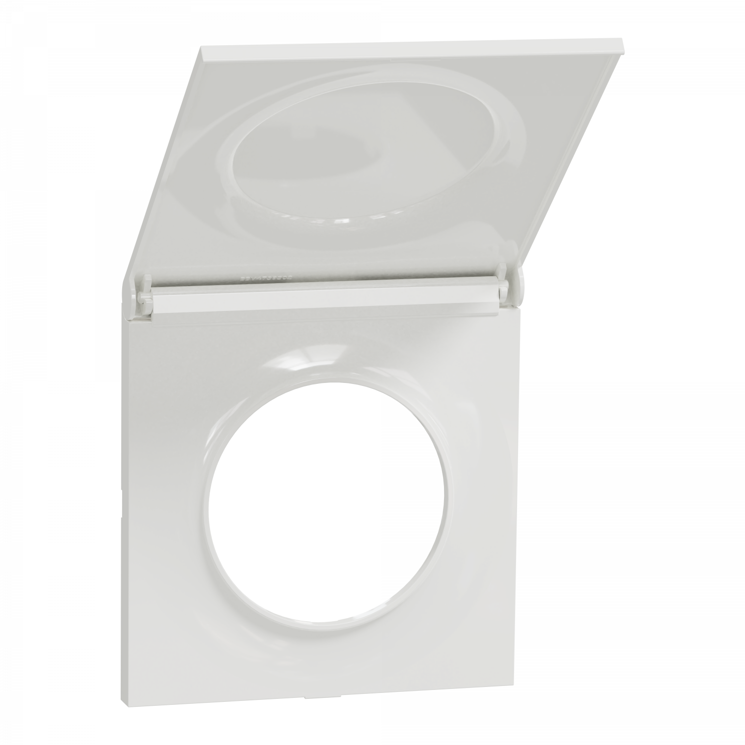 Odace Styl Pratic - plaque avec cache intégré pour prise 1 poste blanc