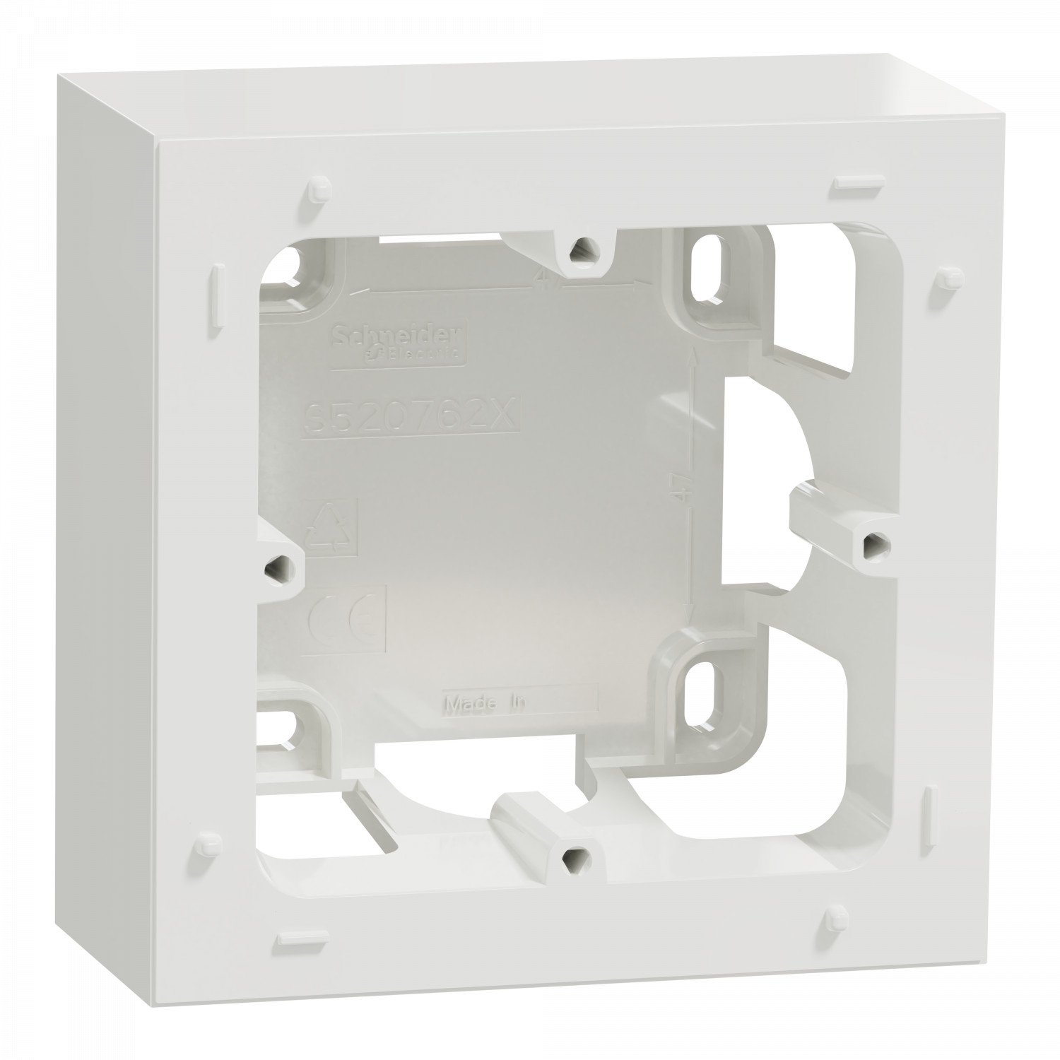 Odace Styl - boîte pour montage en saillie 1 poste blanc