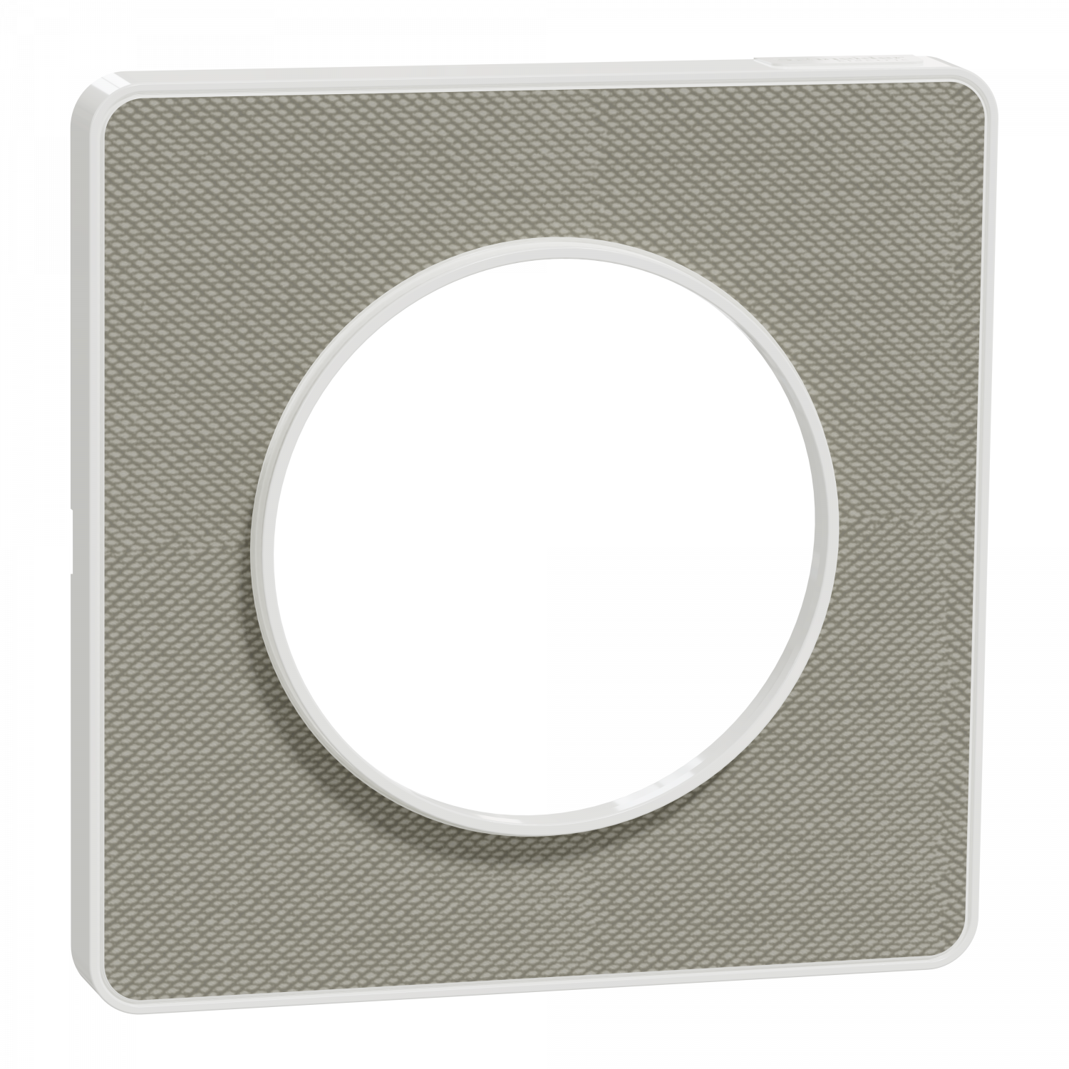 Odace Touch  - plaque 1 poste Kvadrat perle avec liseré blanc