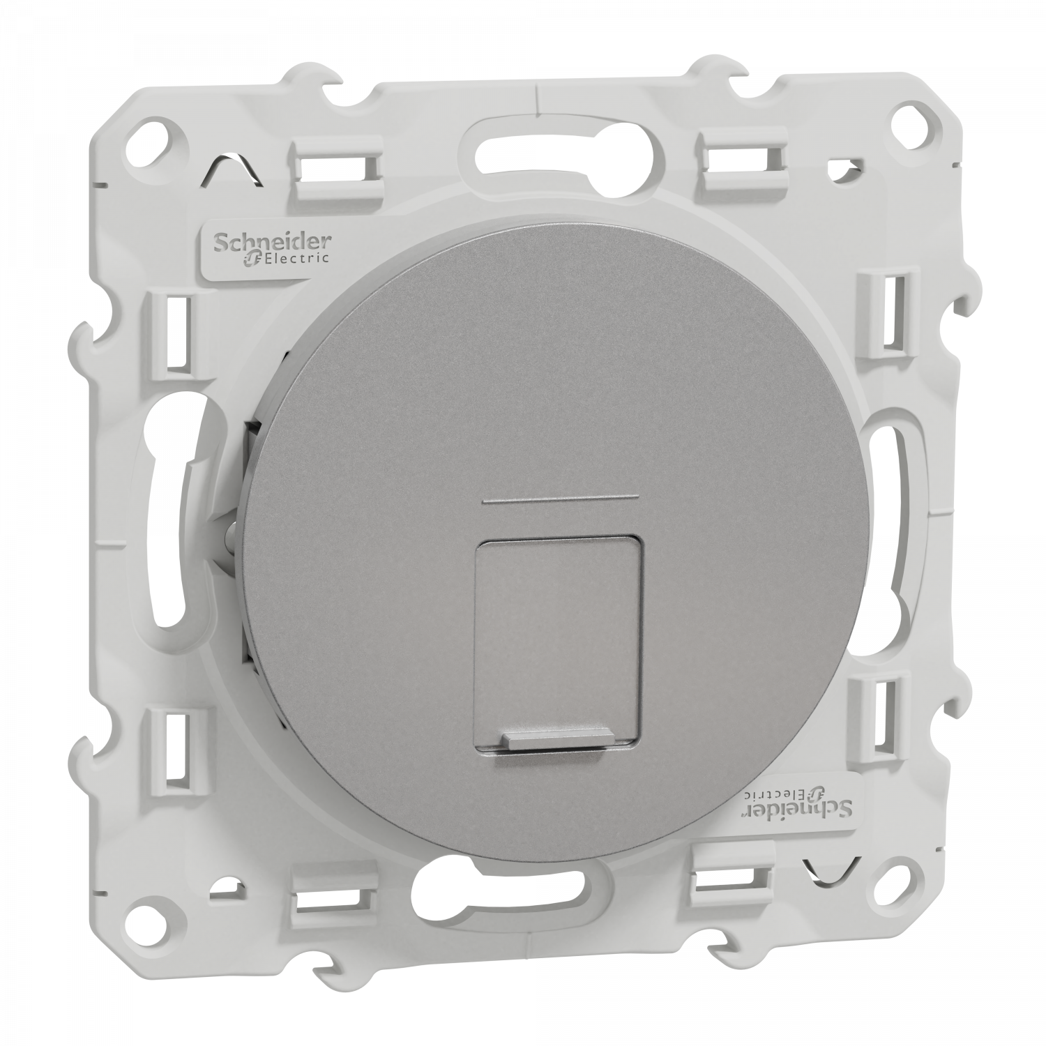 Odace - prise RJ45 cat.6 STP - grade 2TV min à grade 3TV (+ multimédia) - alu