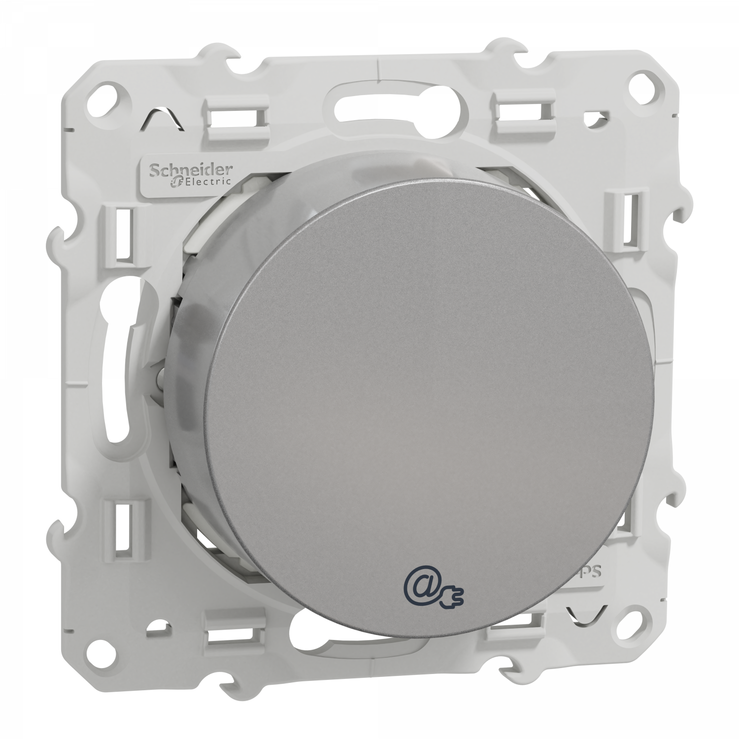 Odace - prise RJ45 CPL - alu- compatible standard HPAV - 200Mbp/s