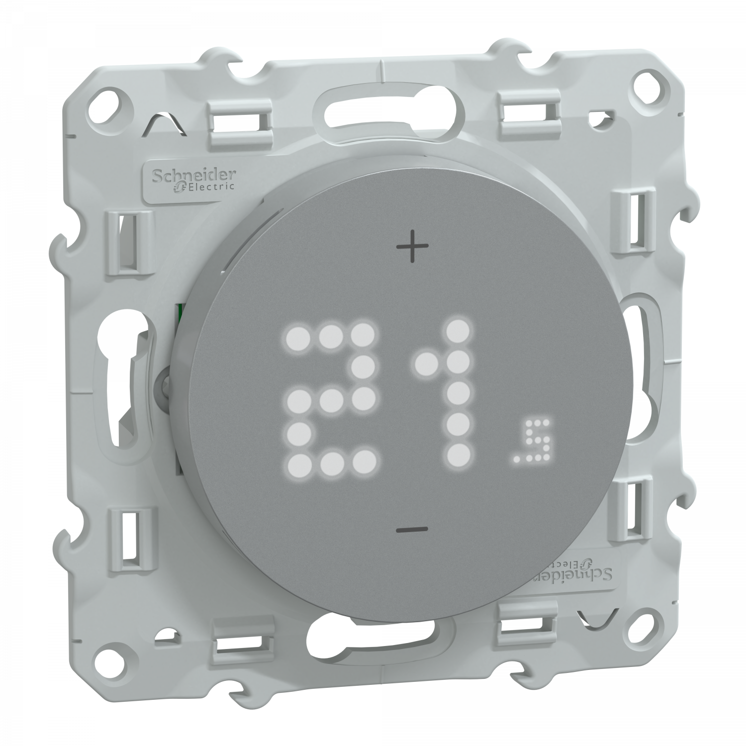Wiser Odace - Thermostat connecté filaire - 2A - Aluminium