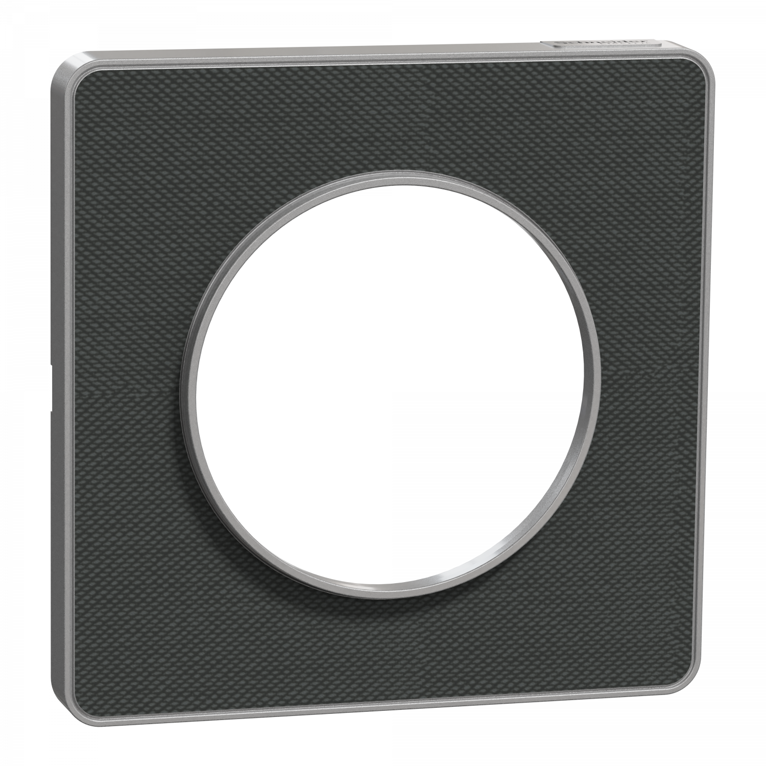 Odace Touch - plaque 1 poste Kvadrat ombre avec liseré aluminium