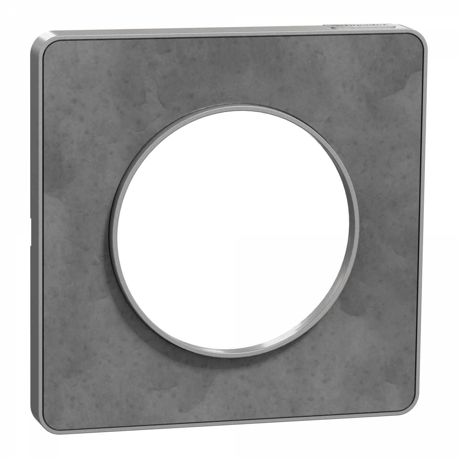 Odace Touch - plaque 1 poste ardoise avec liseré aluminium