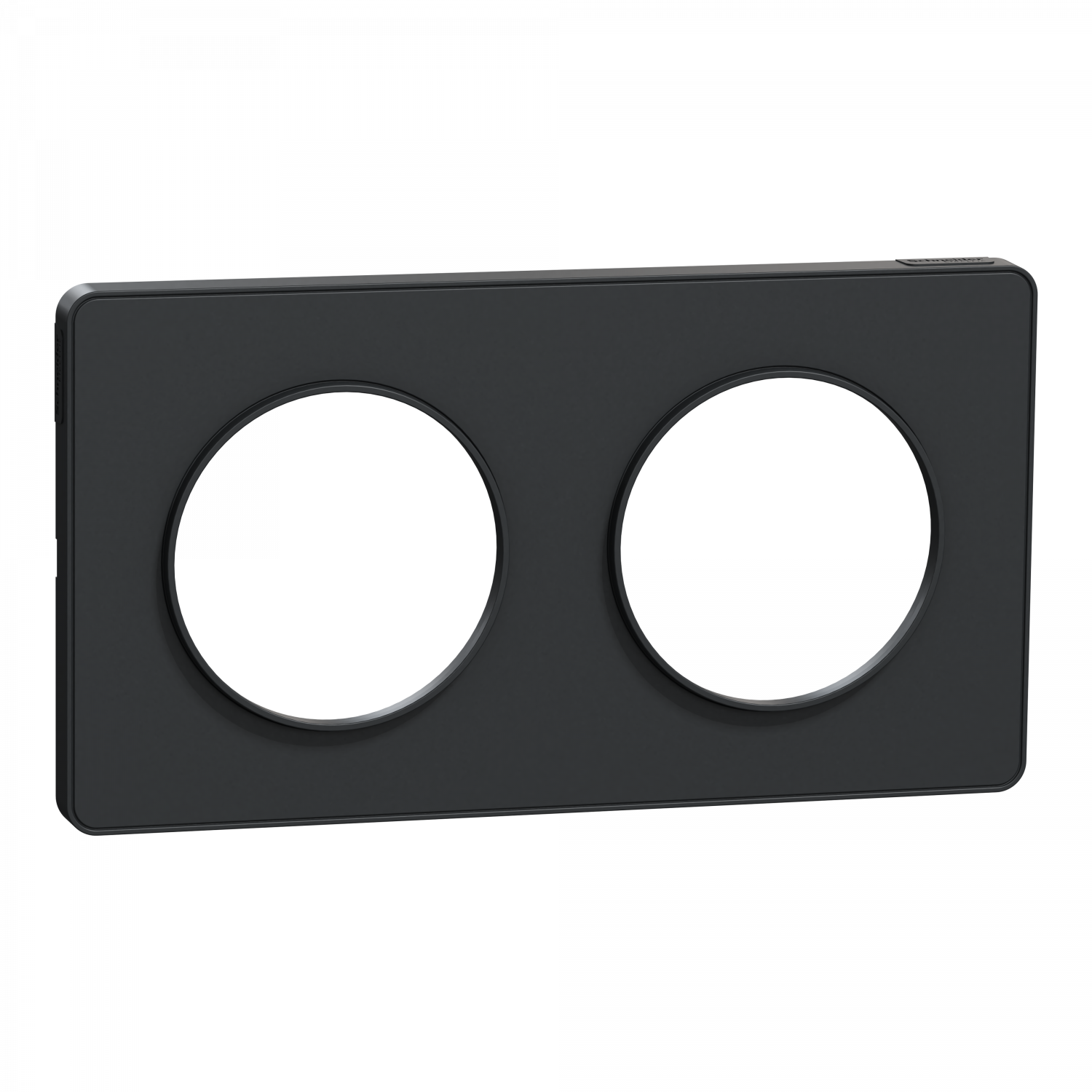 Odace Touch -  plaque 2 postes horizontaux ou verticaux 71mm anthracite