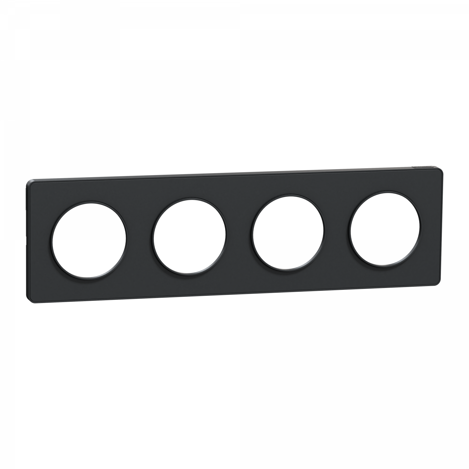 Odace Touch - plaque 4 postes horizontaux ou verticaux entraxe 71mm anthracite