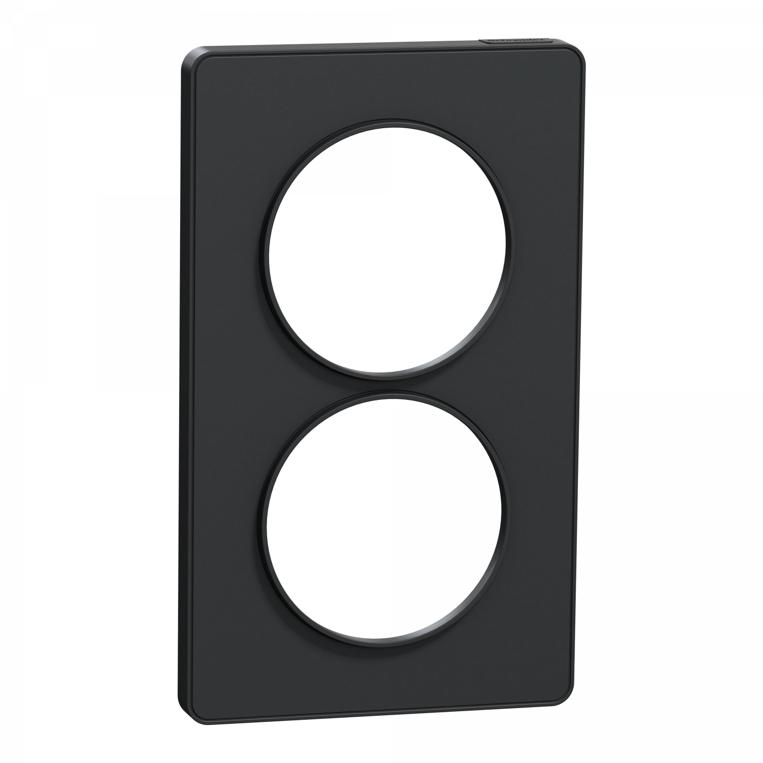Odace Touch -  plaque 2 postes verticaux entraxe 57mm anthracite