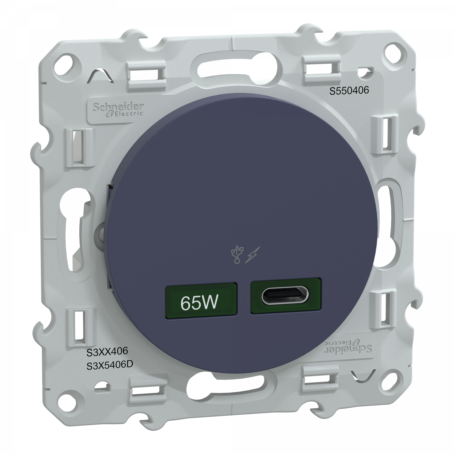 Odace - chargeur USB C 65W - forte puissance pour charge app. mobiles - cobalt