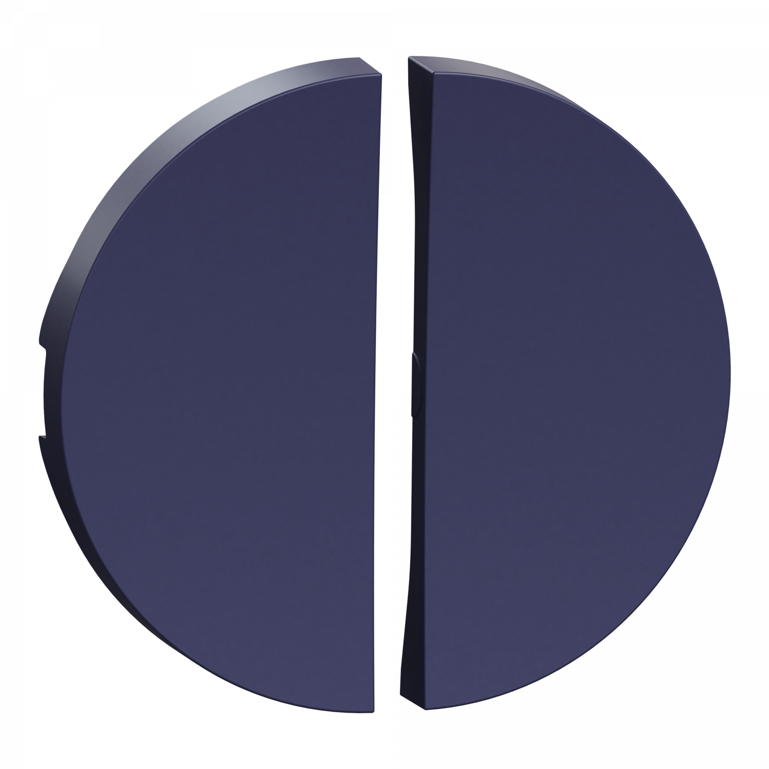 Odace - enjoliveur double - va-et-vient et poussoir - cobalt