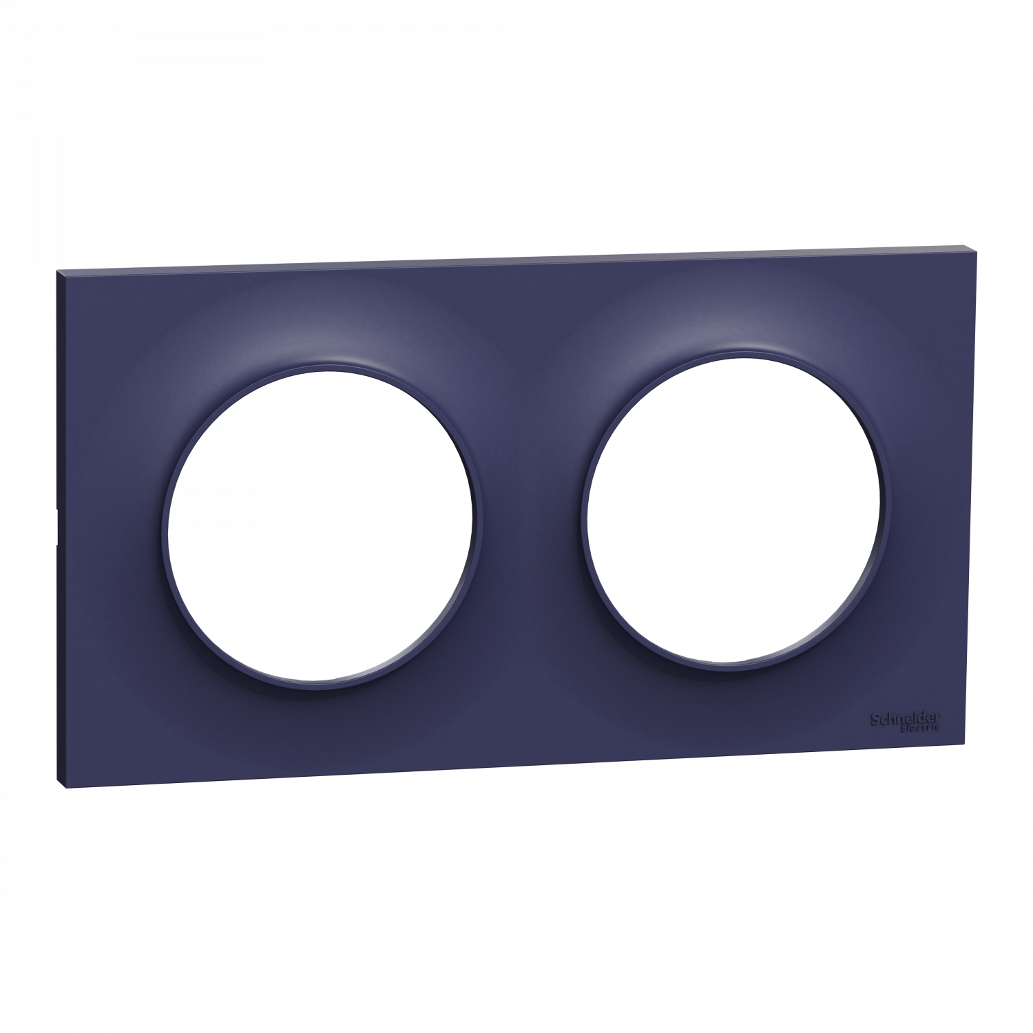 Odace Styl - plaque 2 postes horizontaux ou verticaux entraxe 71mm bleu cobalt