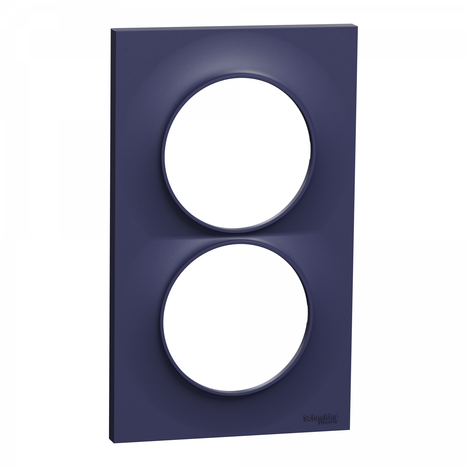 Odace Styl -  plaque 2 postes verticaux entraxe 57mm bleu cobalt