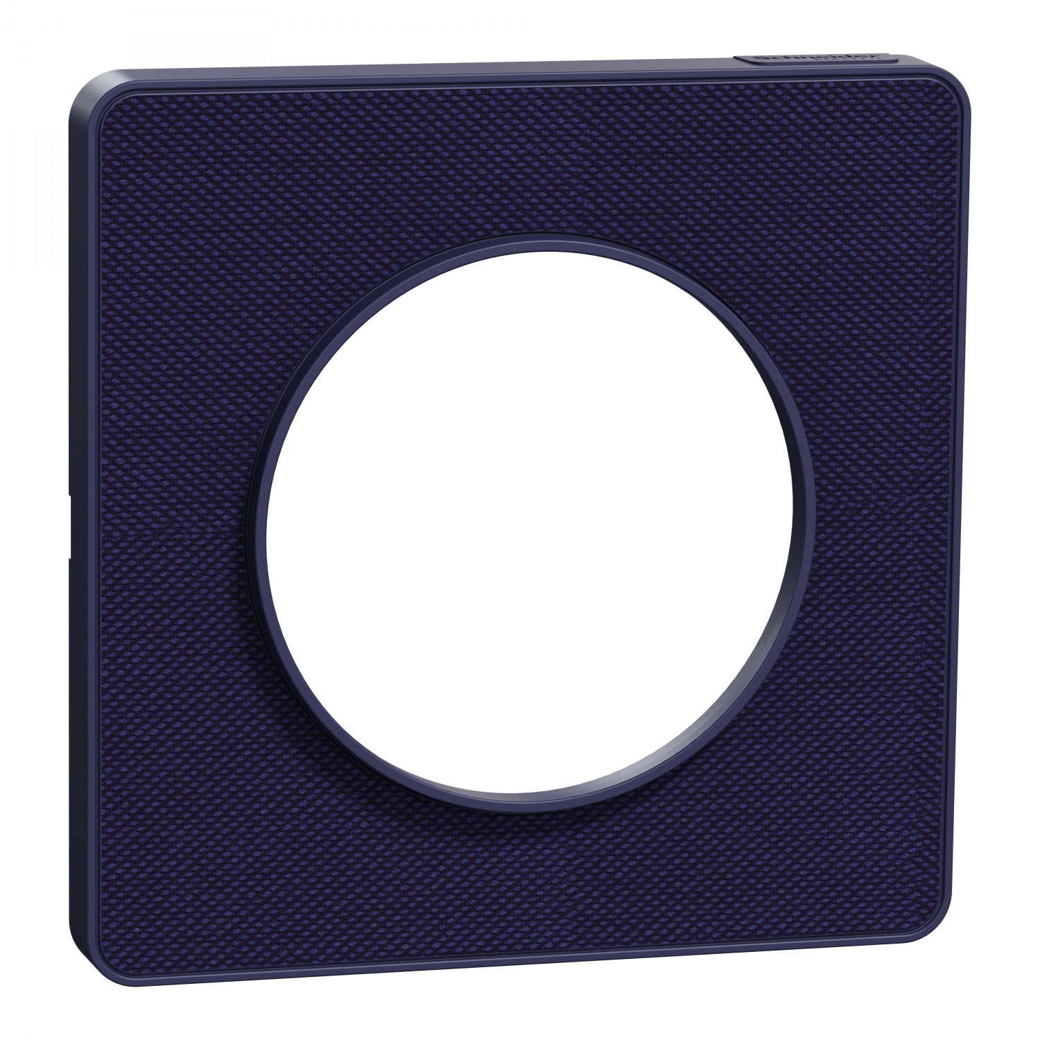Odace Touch - plaque 1 poste Kvadrat roi avec liseré bleu cobalt