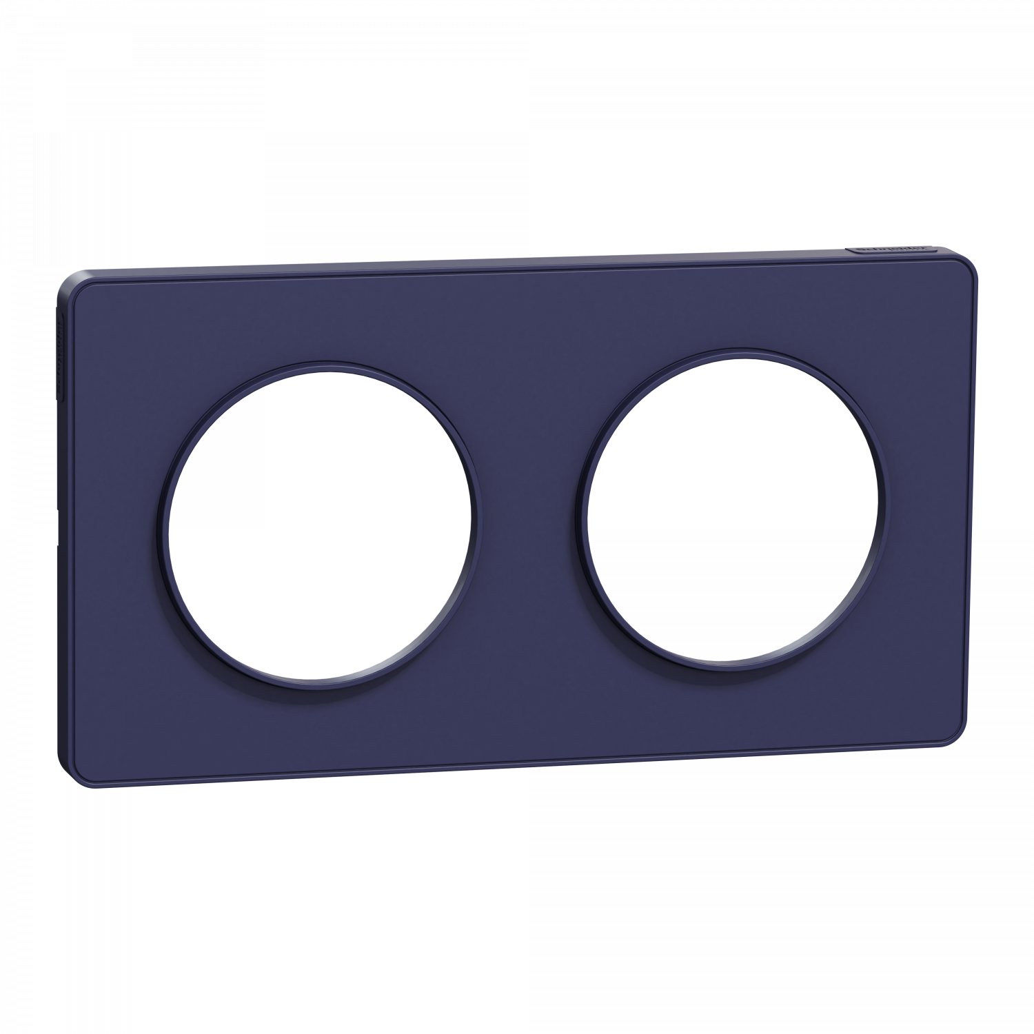 Odace Touch - plaque 2 postes horizontaux ou verticaux 71mm bleu cobalt