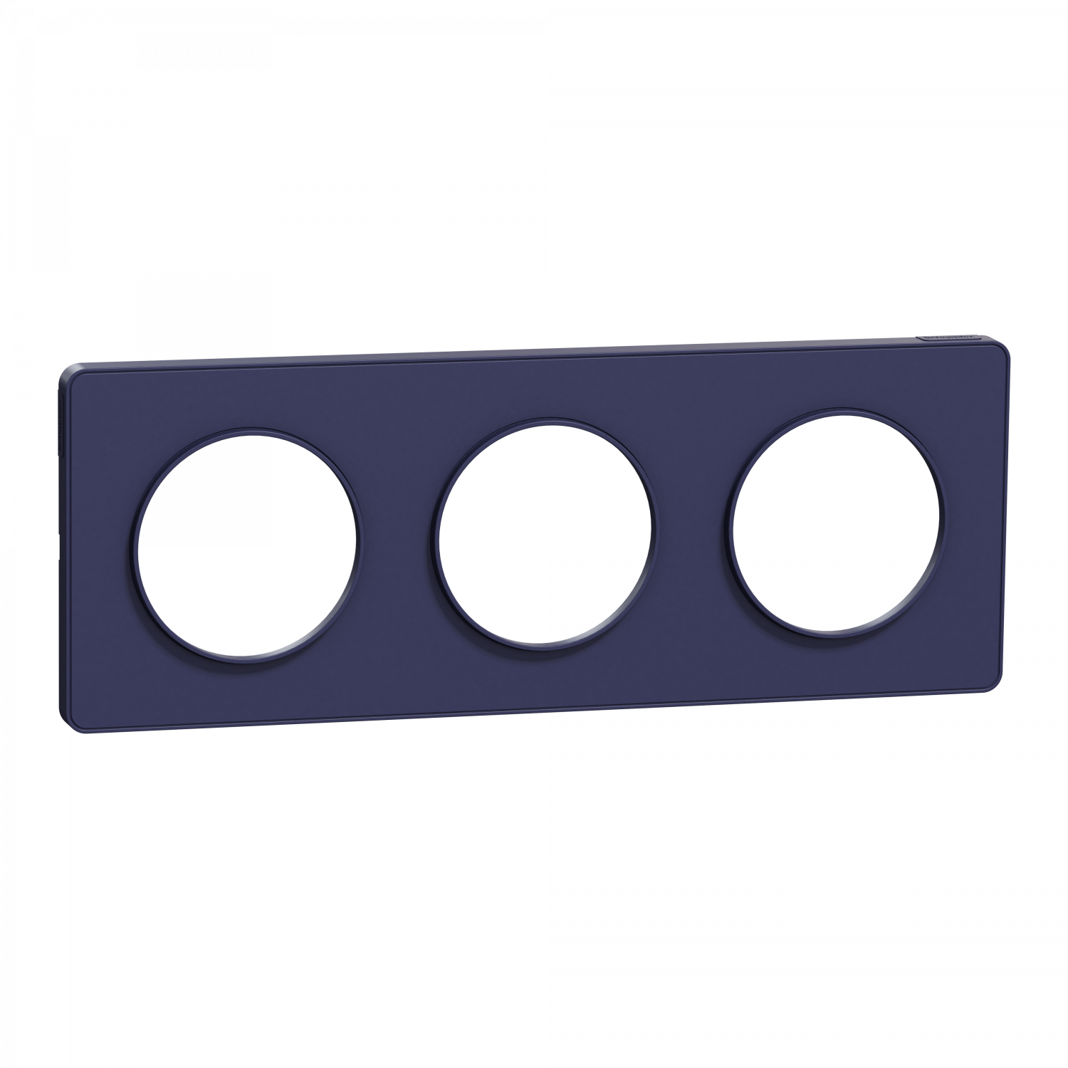 Odace Touch - plaque 3 postes horizontaux ou verticaux 71mm bleu cobalt