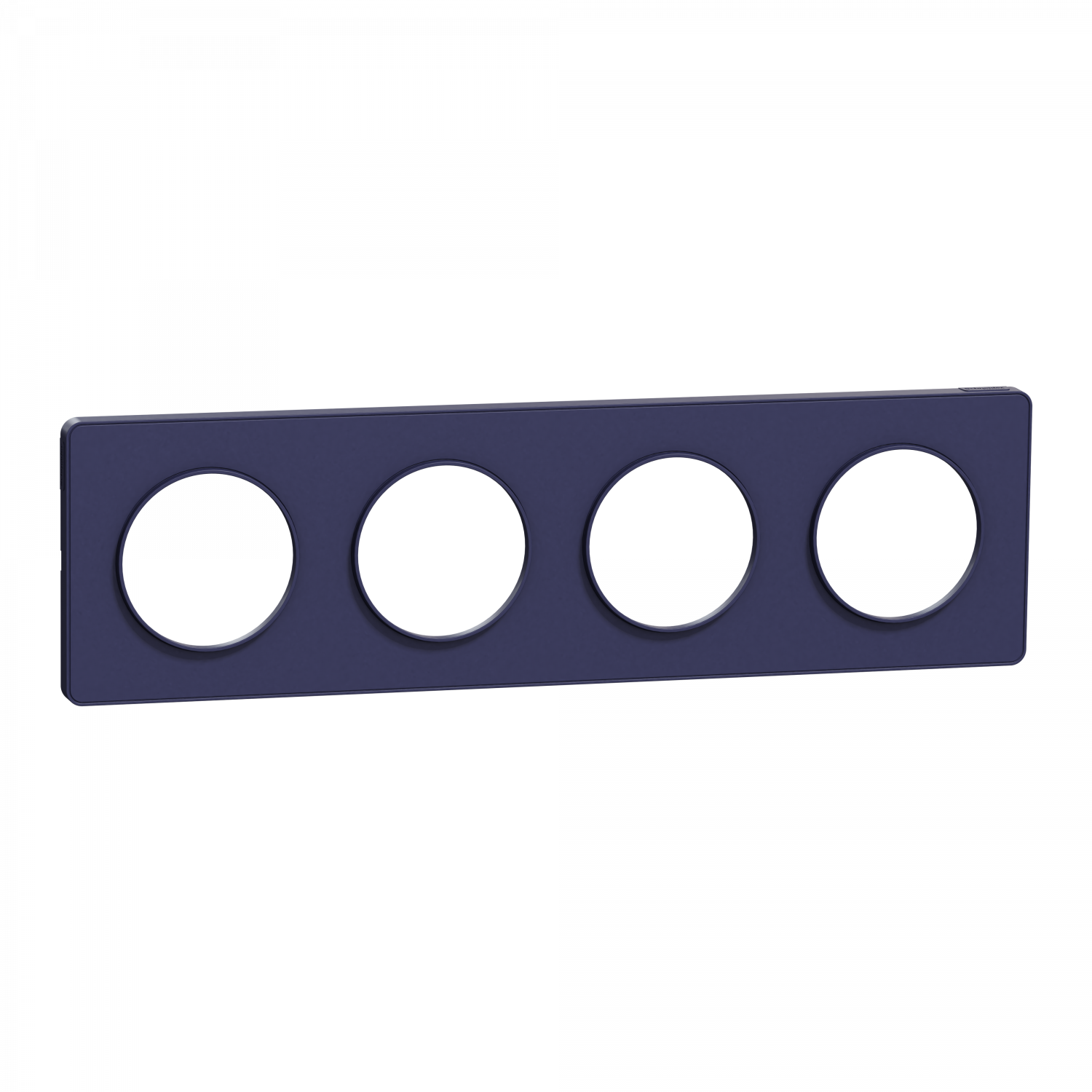 Odace Touch - plaque 4 postes horizontaux ou verticaux 71mm bleu cobalt