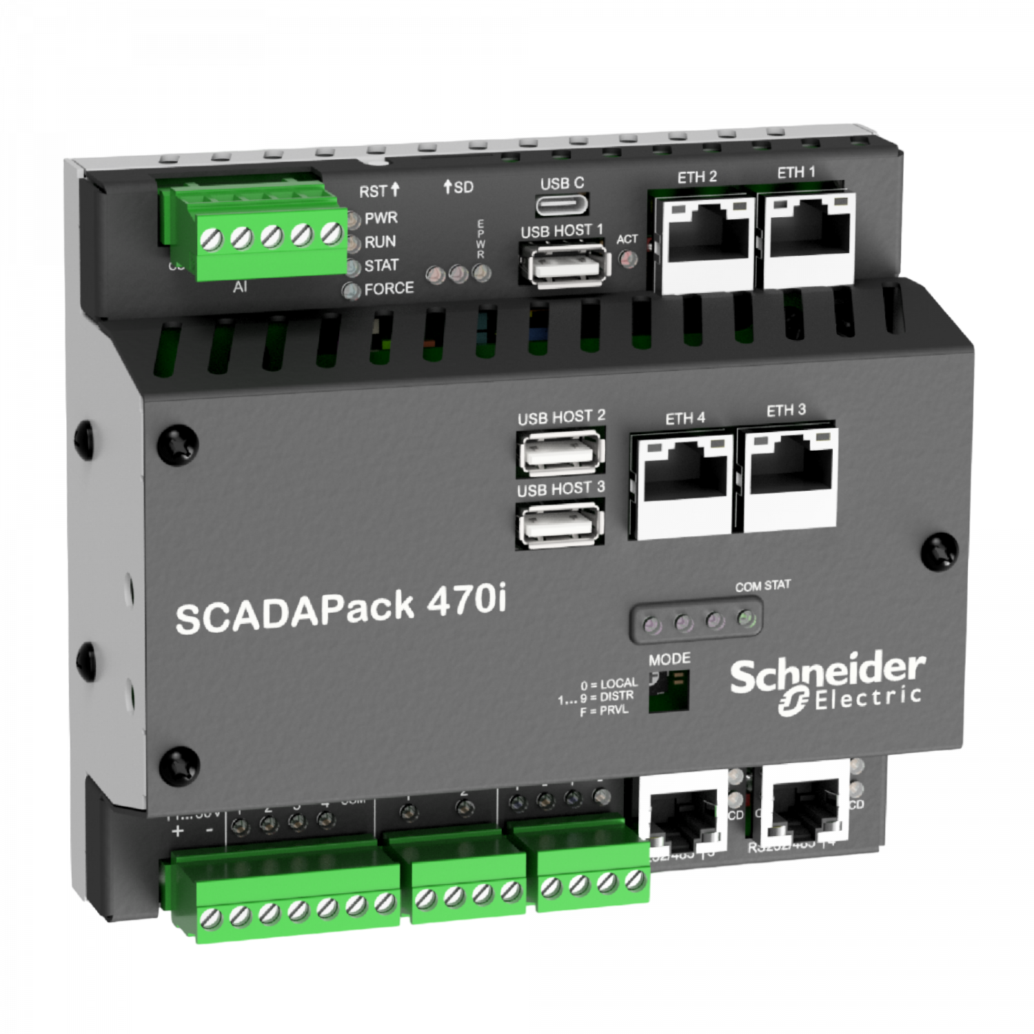 SCADAPack 470i - 4 Di + 2 Do + 4 Ai + 4Count - PLC telegestion + Cœur Linux