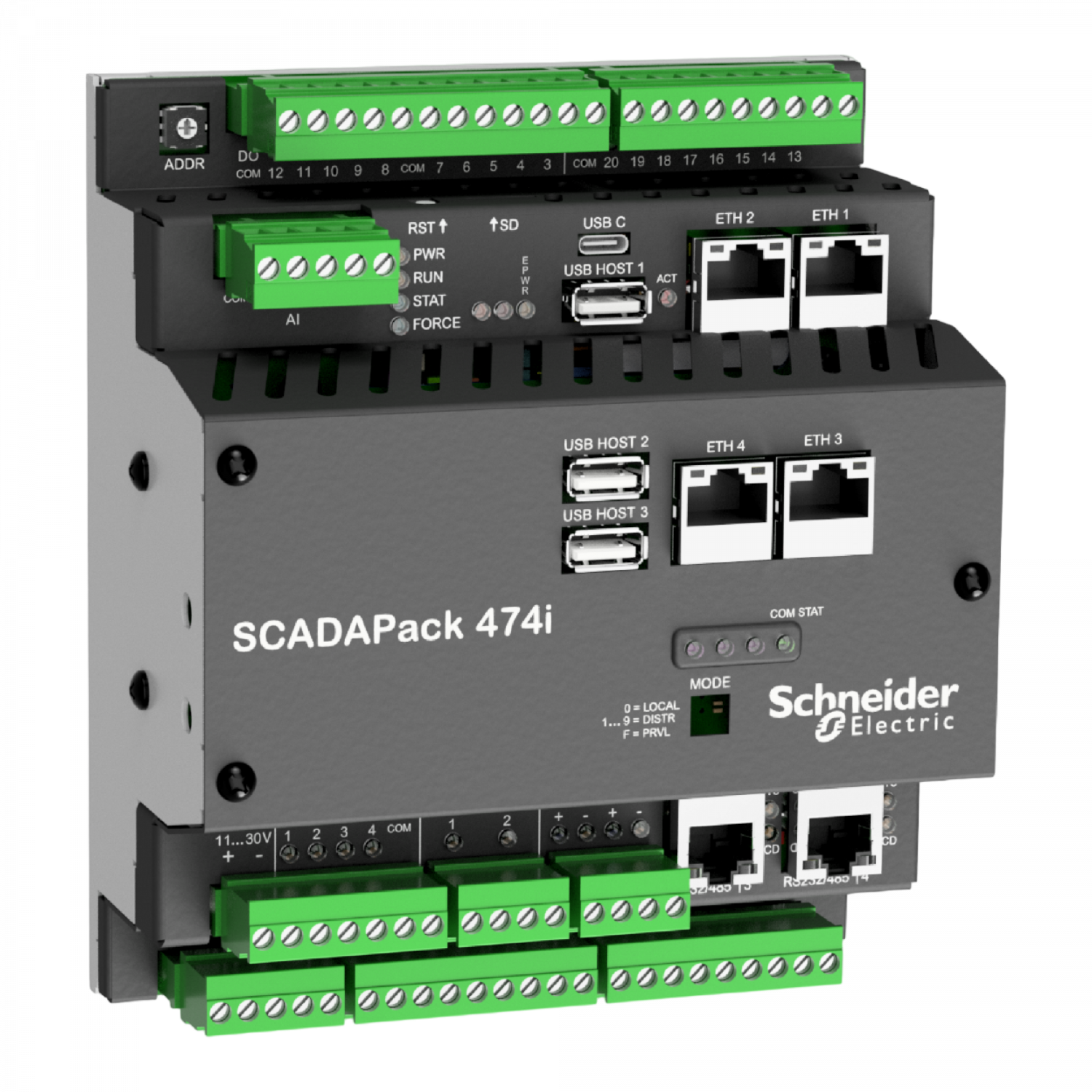 SCADAPack 474i - 20Di+12Do+12Ai+12Count+2Ao - PLC telegestion + Cœur Linux
