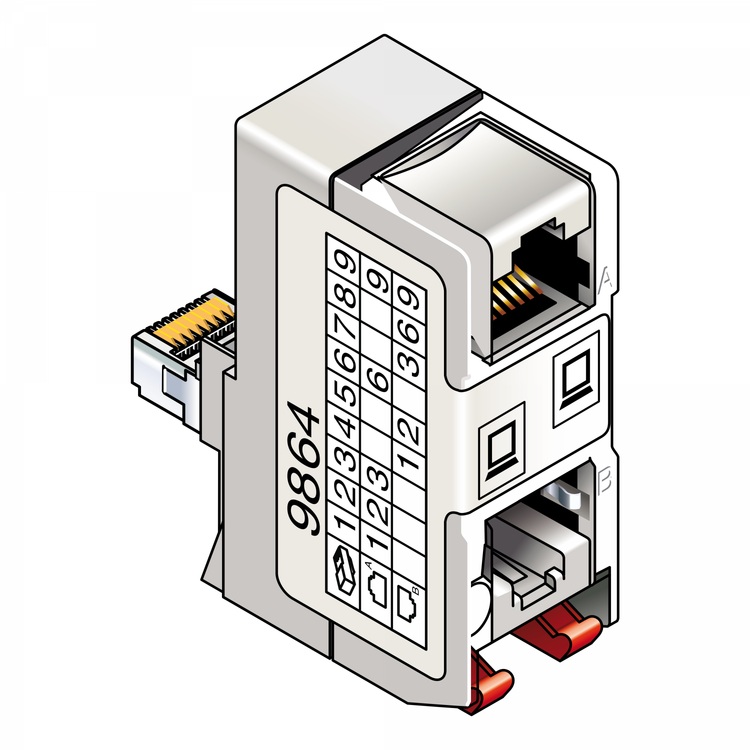 Infraplus-MP MultiPlus - Doubleur 18mm ethernet
