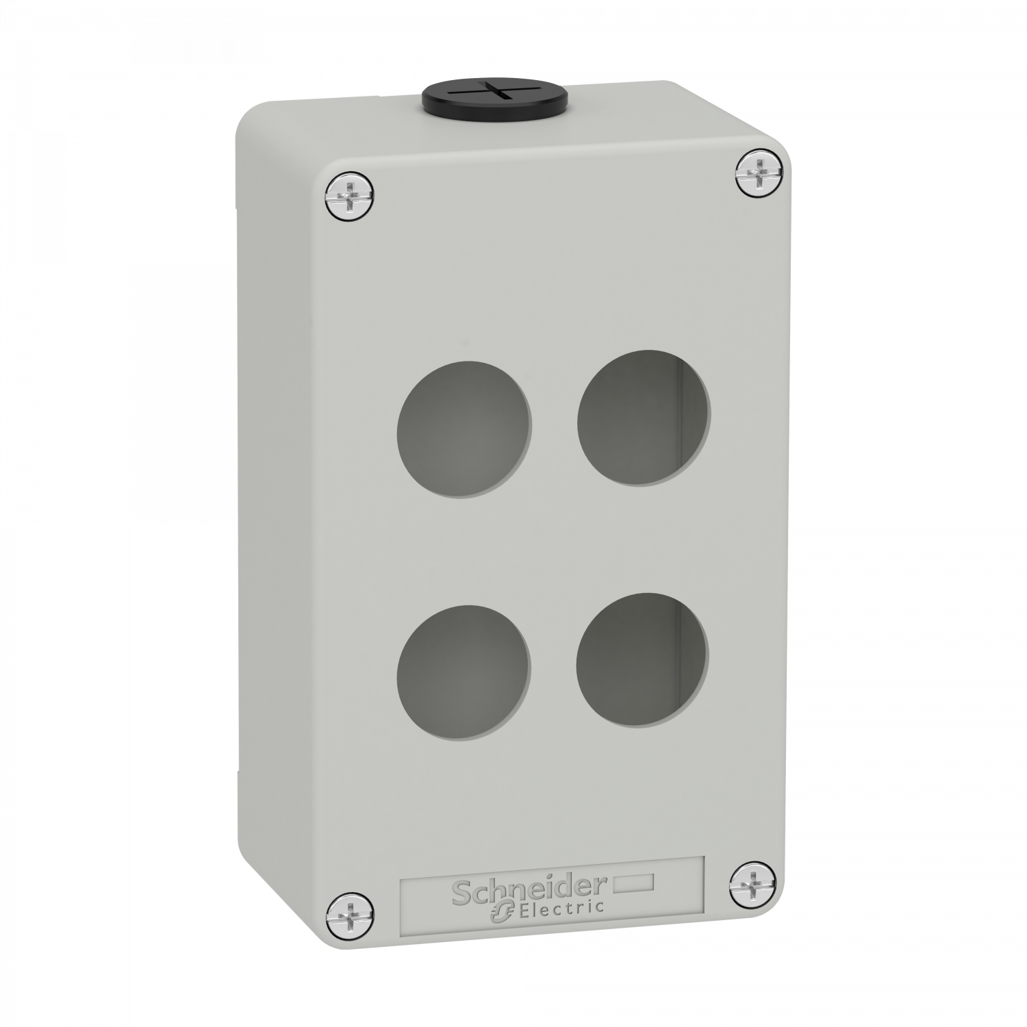 Boite métal vide grise - M20 x2 - 4 trous 22 mm - 80x130x51,5 mm - UL cULus