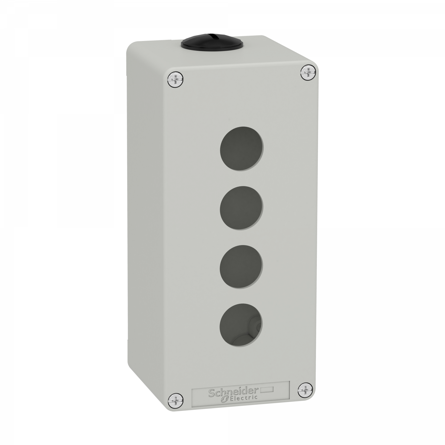 Boite métal vide grise - M25 x2 - 4 trous 22 mm - 80x175x77 mm