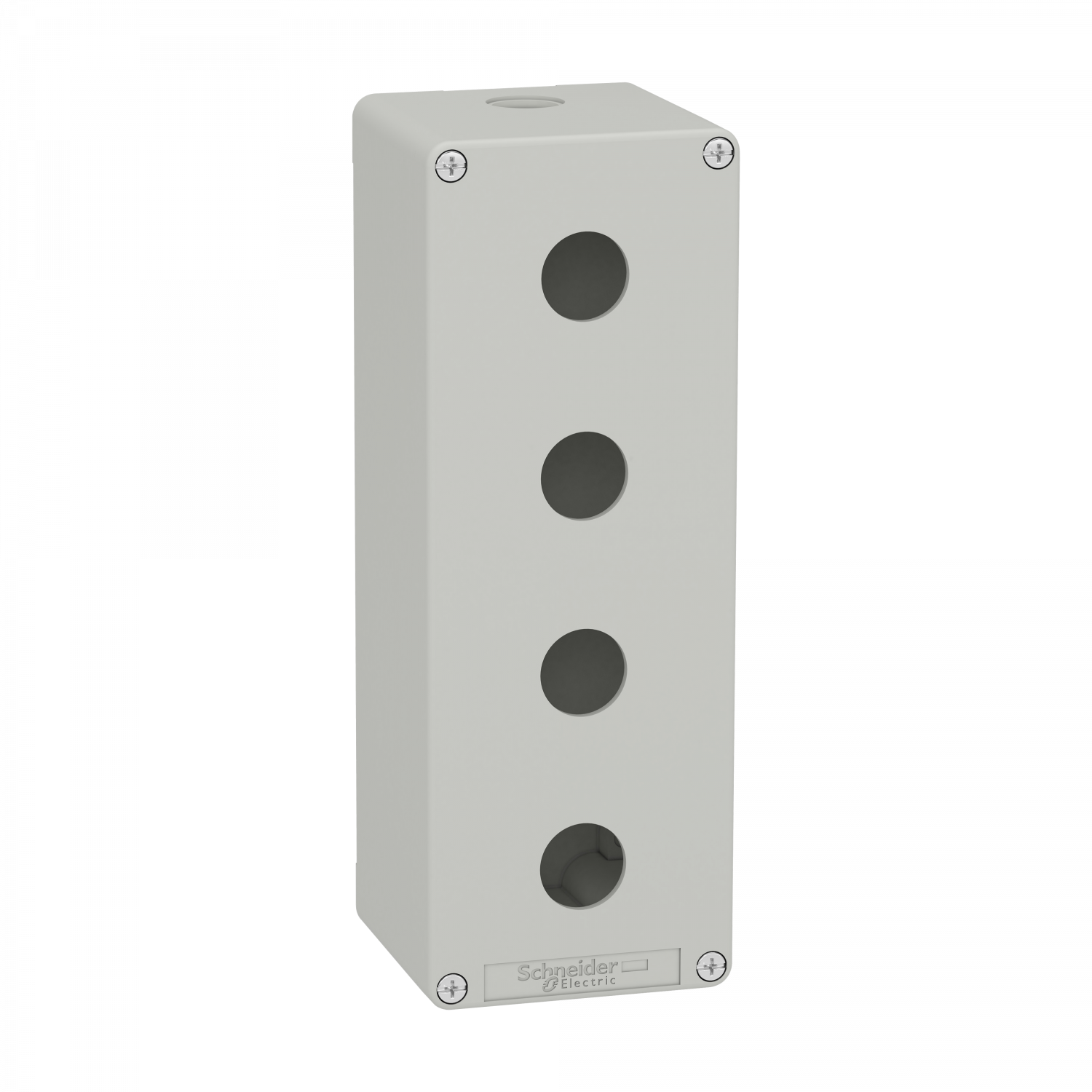 Boite métal vide grise - M25 x1 - 4 trous 22 mm - 80x220x77 mm