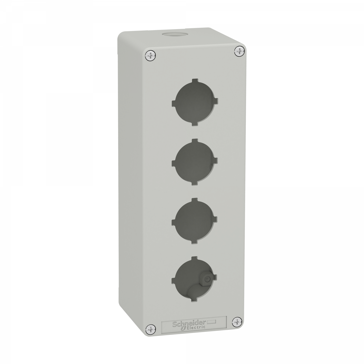 Boite métal vide grise - M25 x1 - 4 trous 30 mm - 80x220x77 mm