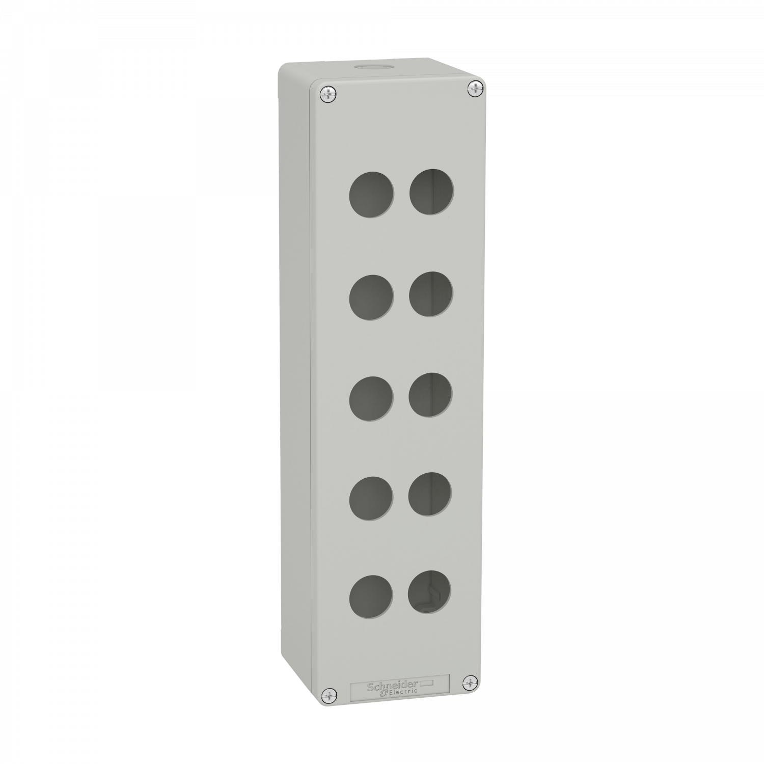 Boite métal vide grise - M32 x1 - 10 trous 22 mm - 85x310x77 mm