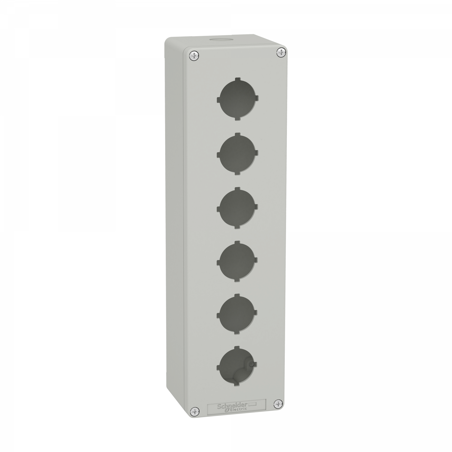 Boite métal vide grise - M32 x1 - 6 trous 30 mm - 85x310x77 mm