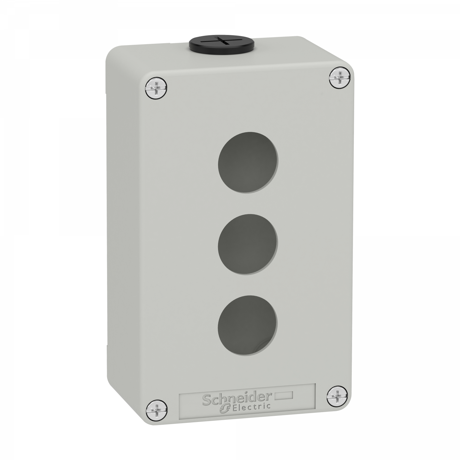 Boite métal vide grise - M20 x2 - 3 trous 22 mm - 80x130x51,5 mm - UL cULus