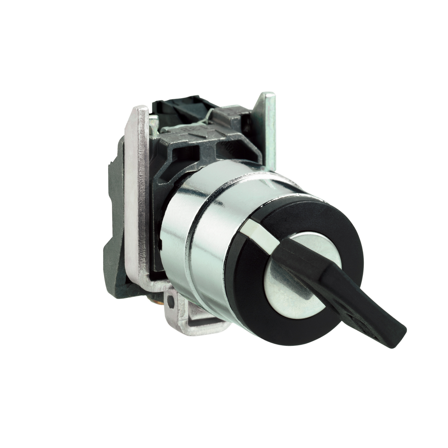 Harmony XB4 - bouton à clé 455 - Ø22 - 2 pos à rap. - retr G - 1F - vis étrier