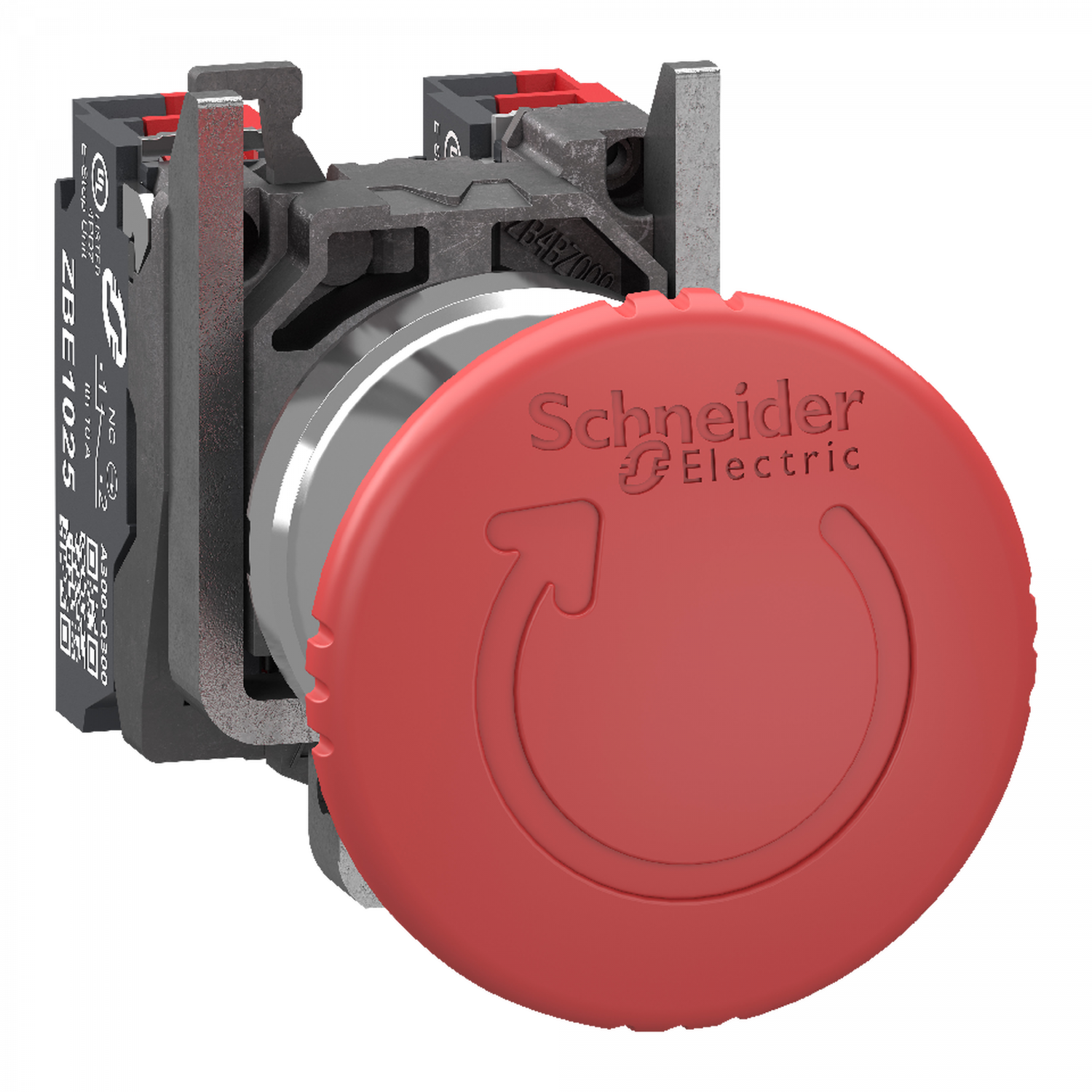 Harmony XB4 - bouton arrêt urgence - Ø40 - pousser tourn - rouge - 2O - Push In