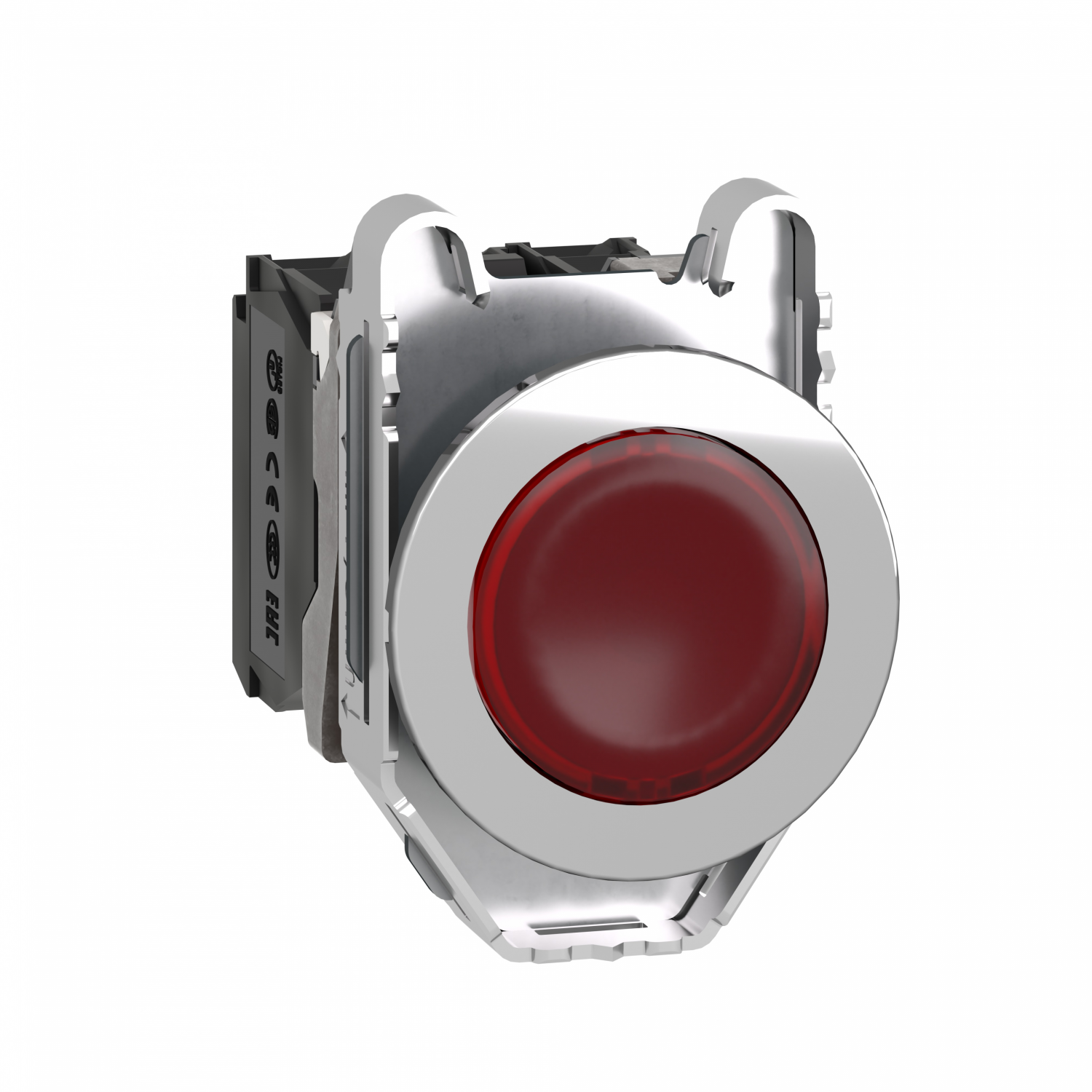 Harmony XB4 - BP lumineux DEL - flush - rouge - 1O+1F - 230V - vis étrier