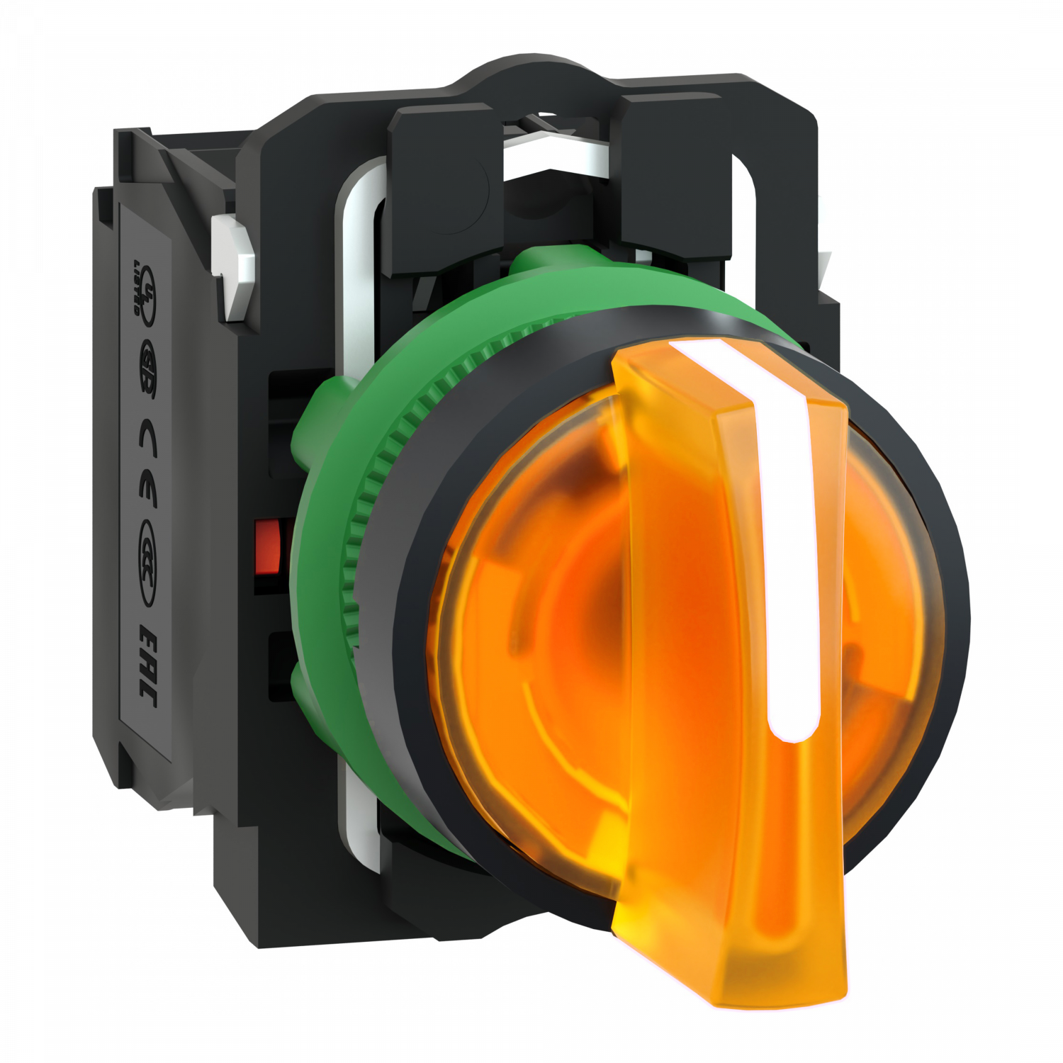 Harmony XB5 - Sélecteur lumineux - 3 positions Fixes - Orange - 1O+1F - 230/40CA