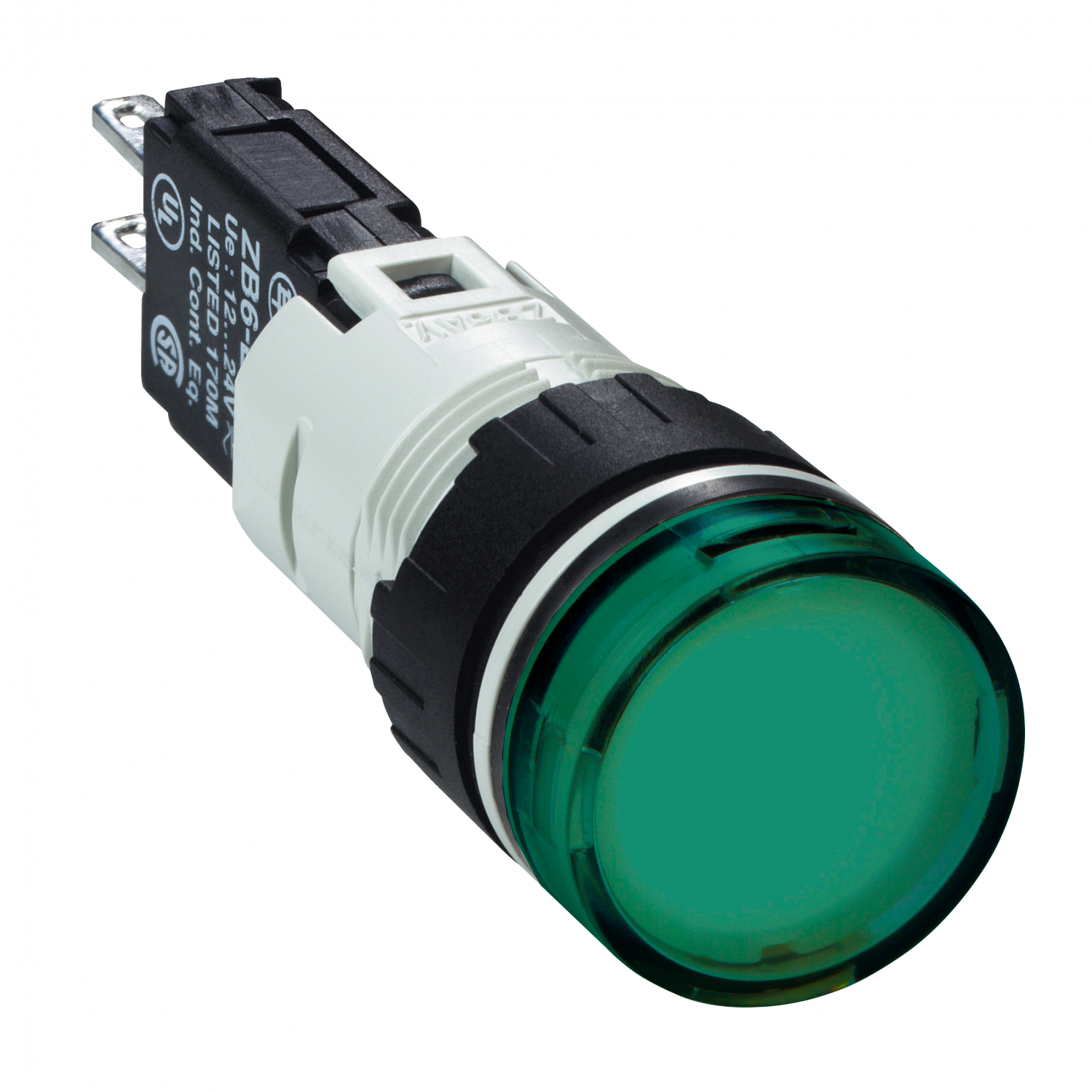 Harmony XB6 - voyant rond - Ø16mm - IP65 - DEL intégrée - 24V - cosses - vert